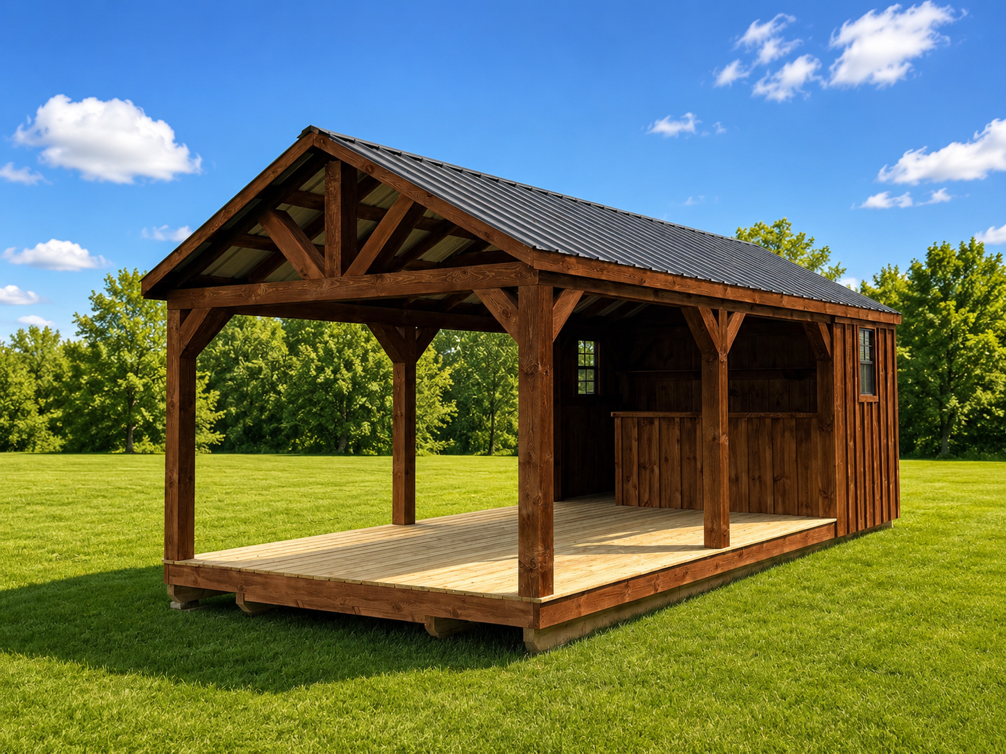 12' x 22' 12x22 Rustic A-Frame Bar Pavilion for Backyard Gatherings in Caledonia, NY for sale in Caledonia, NY