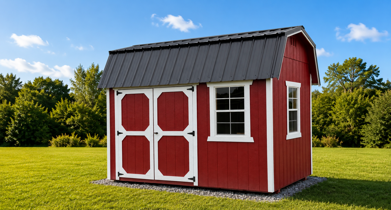 8' x 12' 8x12 Lofted Gambrel Shed for Compact Tool Storage in Caledonia, NY for sale in Caledonia, NY