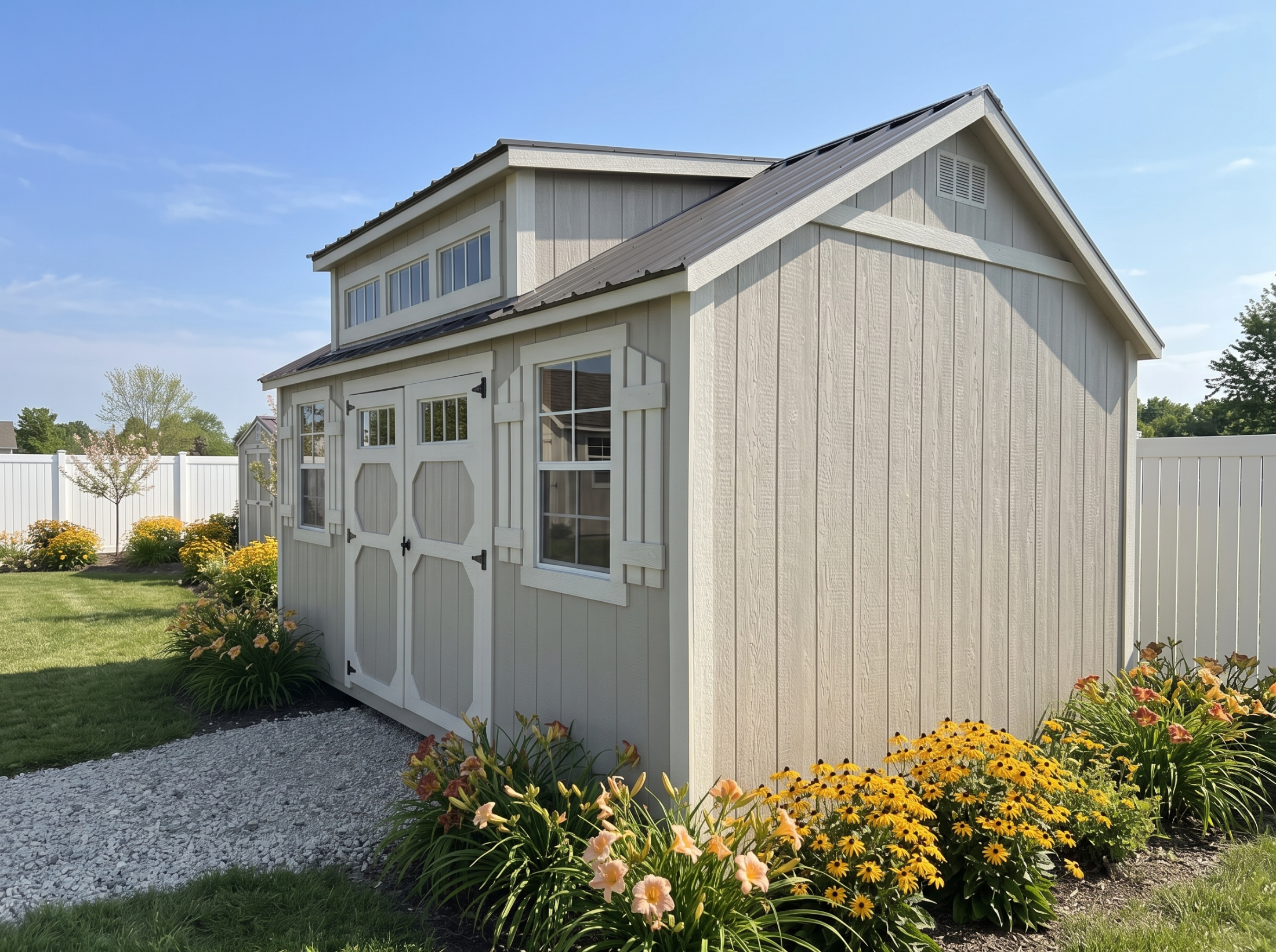 Amish Outdoor Buildings of Michigan of Adrian Michigan 49221 Logo on http://ShedsForSale.com