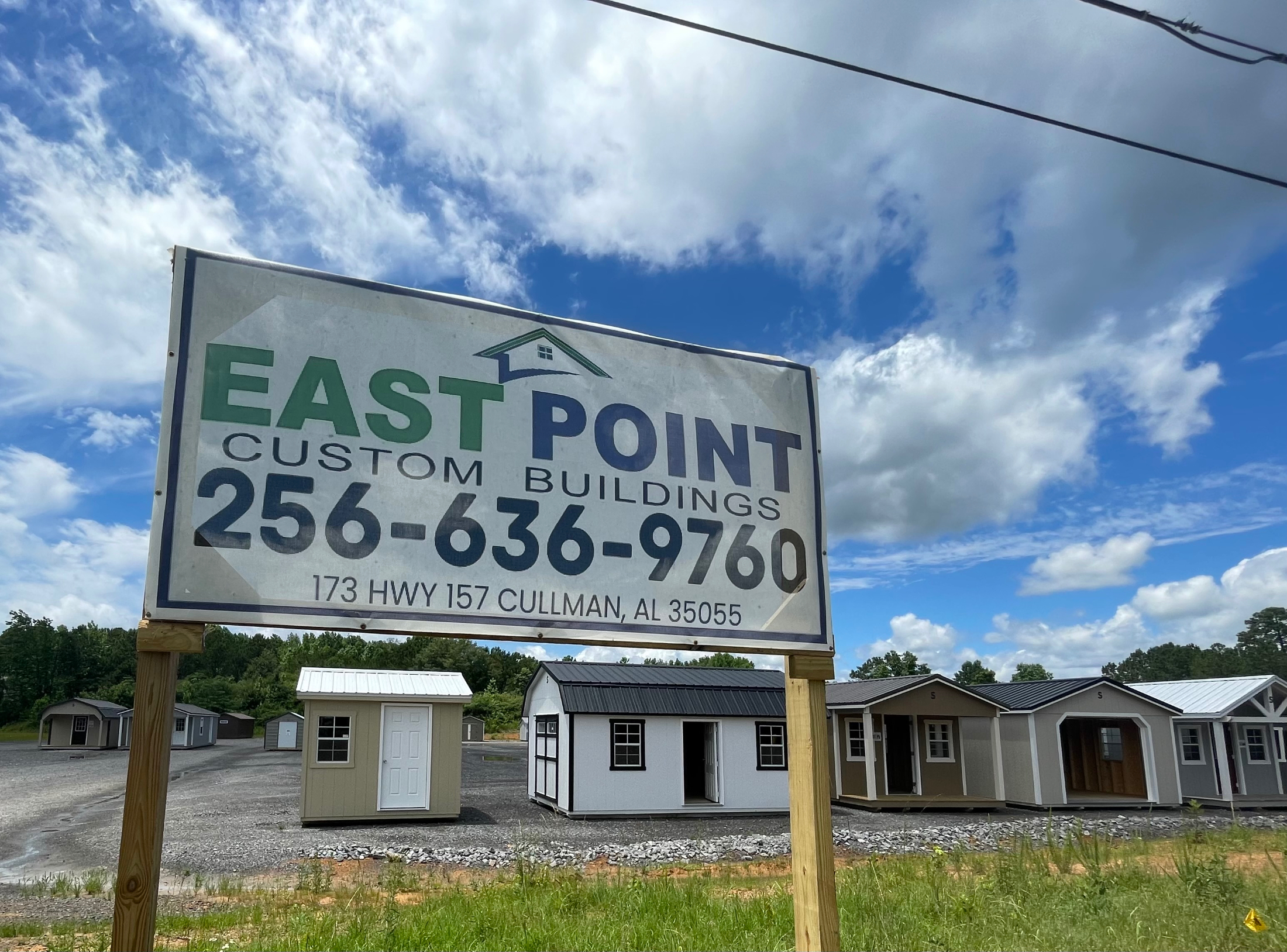  East Point Custom Buildings of Cullman Alabama 35055 Logo on http://ShedsForSale.com