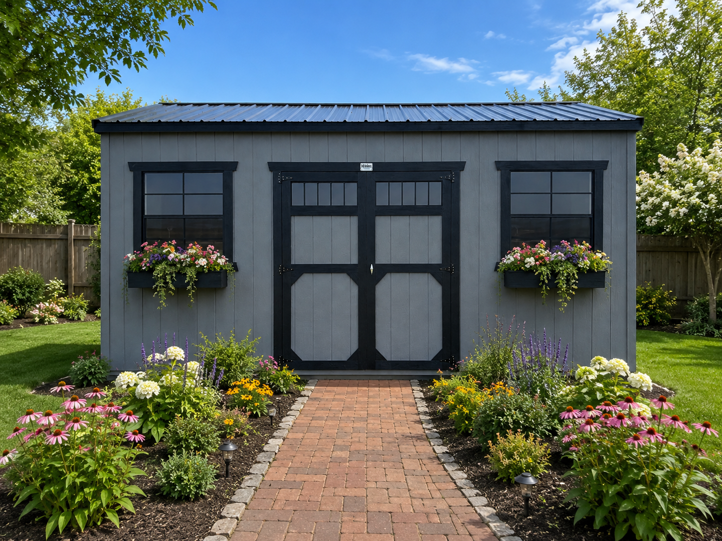 10' x 16' Modern Gray with Black Trim for Your Backyard! for sale in Manchester, IA