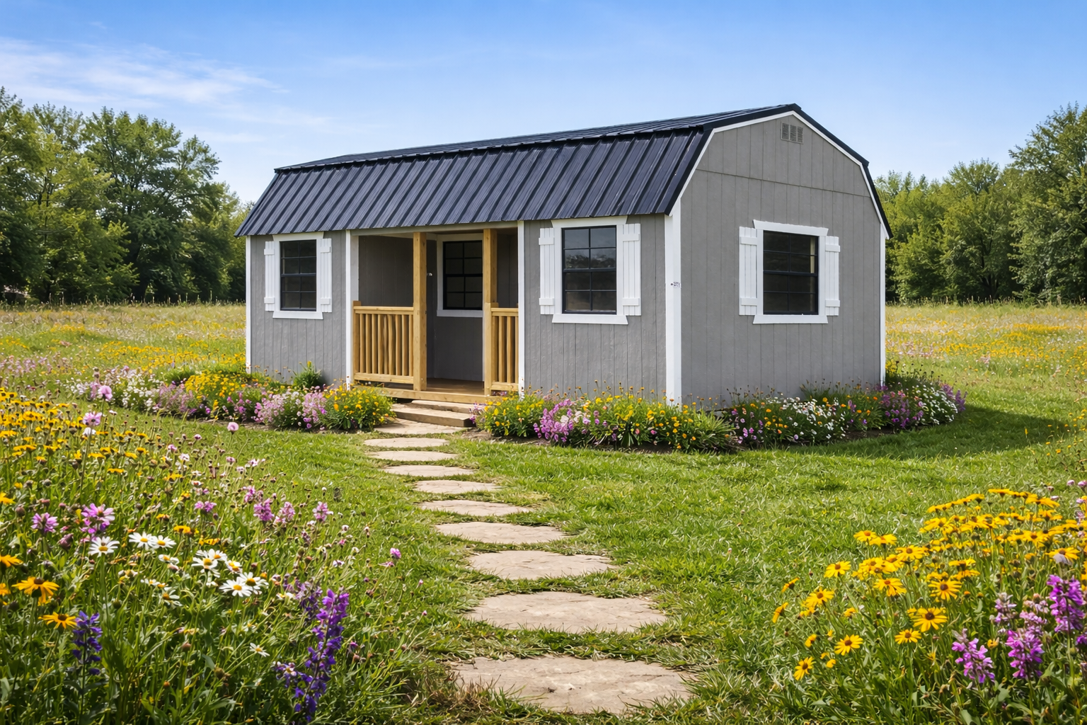 12' x 28' Lofted Gambrel Shed 12x28 for Multi-Purpose Storage in Manchester, IA for sale in Manchester, IA