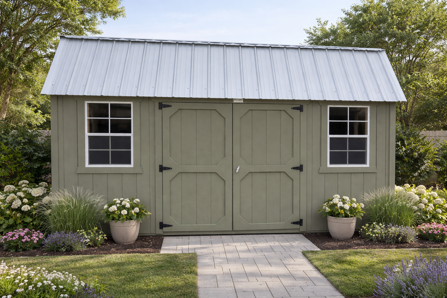 10' x 16' Monochrome Side Lofted Barn for sale in Manchester, IA