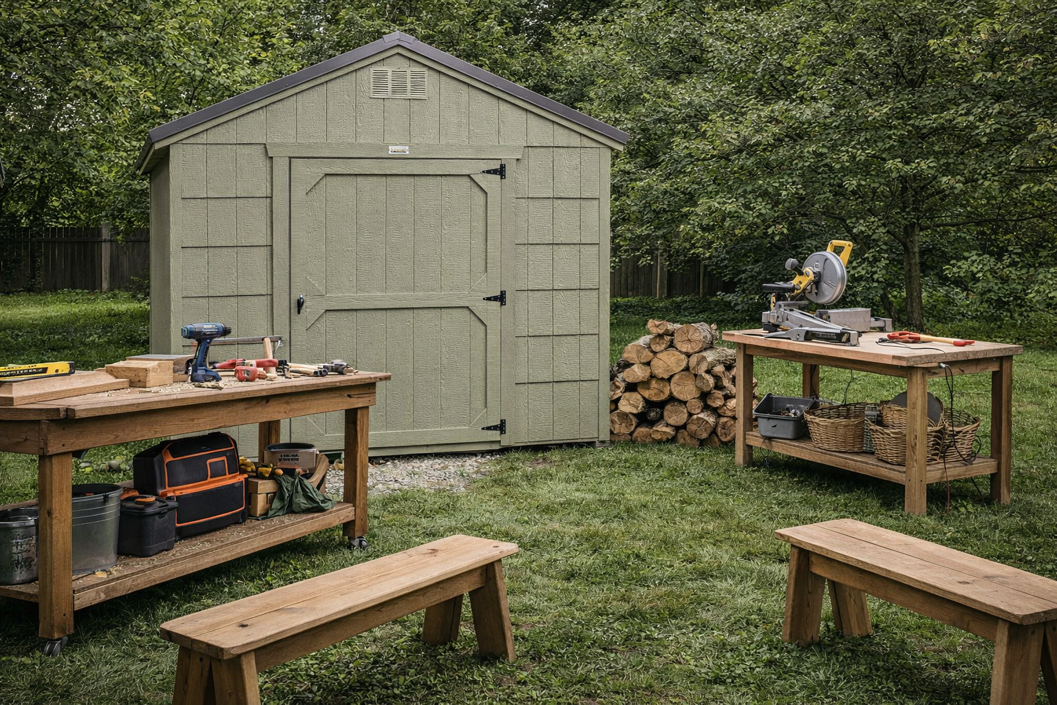 8' x 12' Perfectly Painted in Hardware Paint ... that makes me think of a workshop! for sale in Manchester, IA