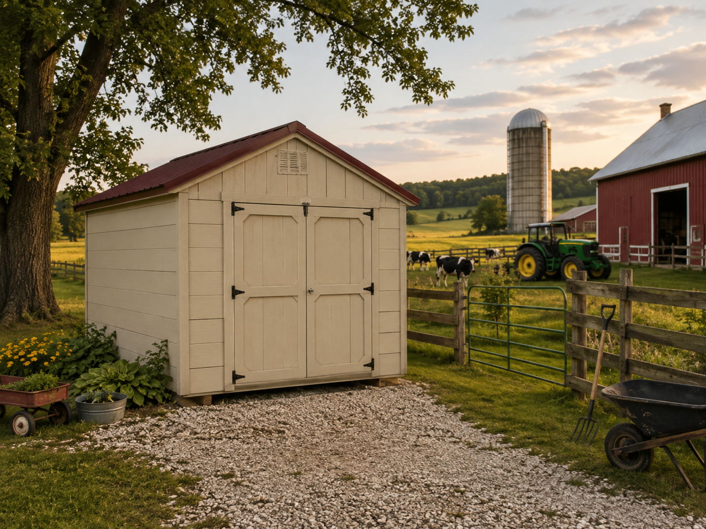 8' x 12' Rustic 8x12 A-Frame Shed for Small Space Storage in Manchester, IA for sale in Manchester, IA