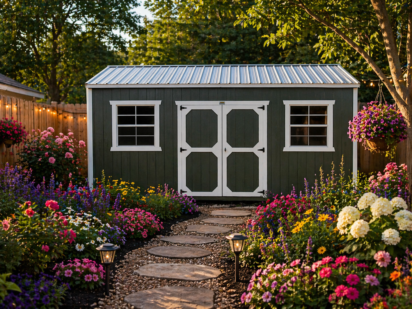 10' x 20' Side Utility in a Refreshing Rosemary and Oversized Windows for sale in Manchester, IA