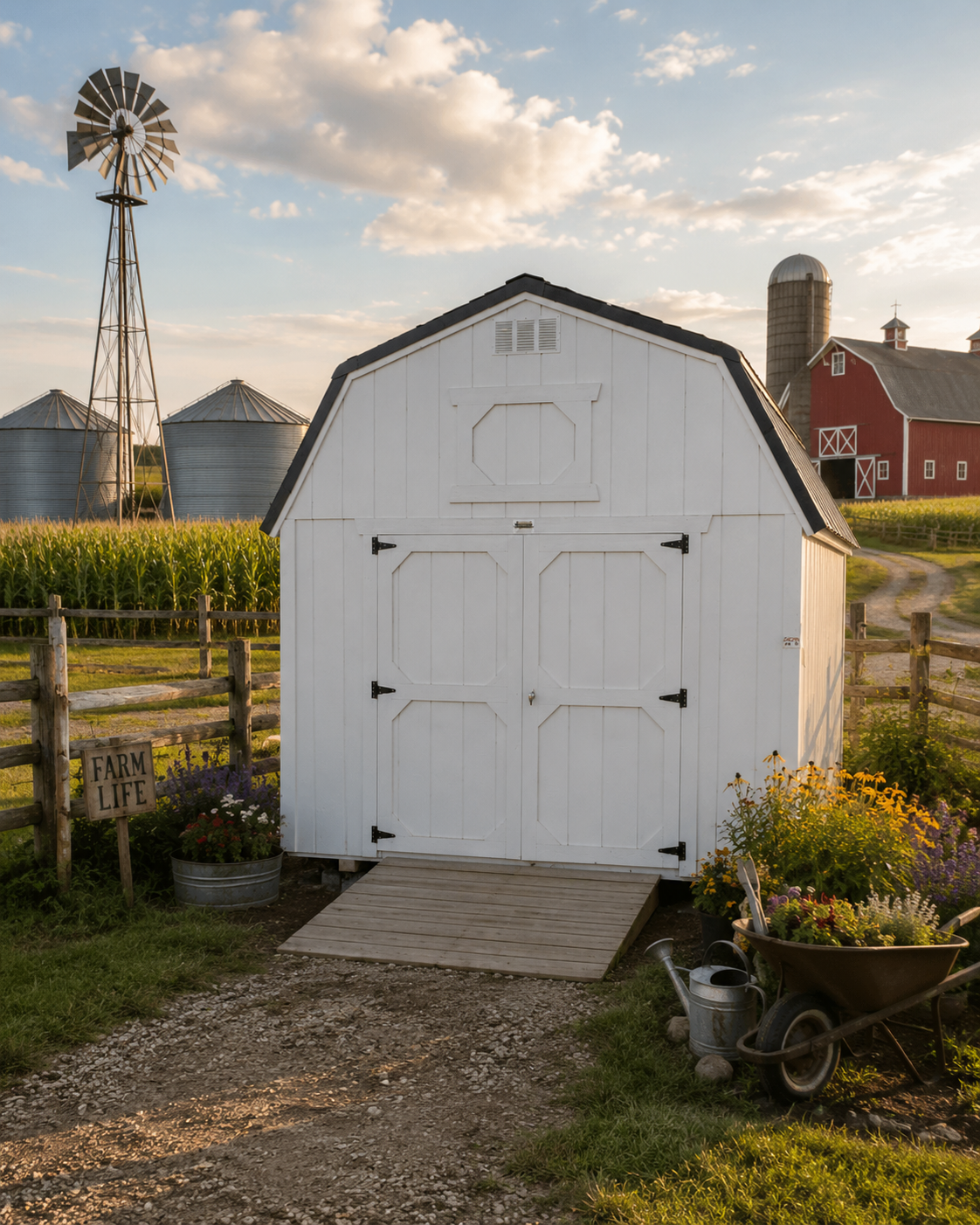 10' x 16' Simple and Basic Barn White Barn for sale in Manchester, IA