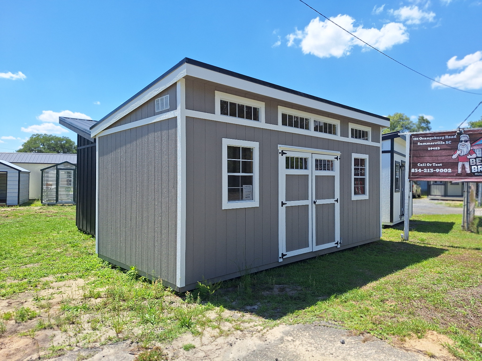 10' x 20' 10x20 Modern High Wall Shed for Hobby & Tool Storage in Summerville, SC for sale in Summerville, SC
