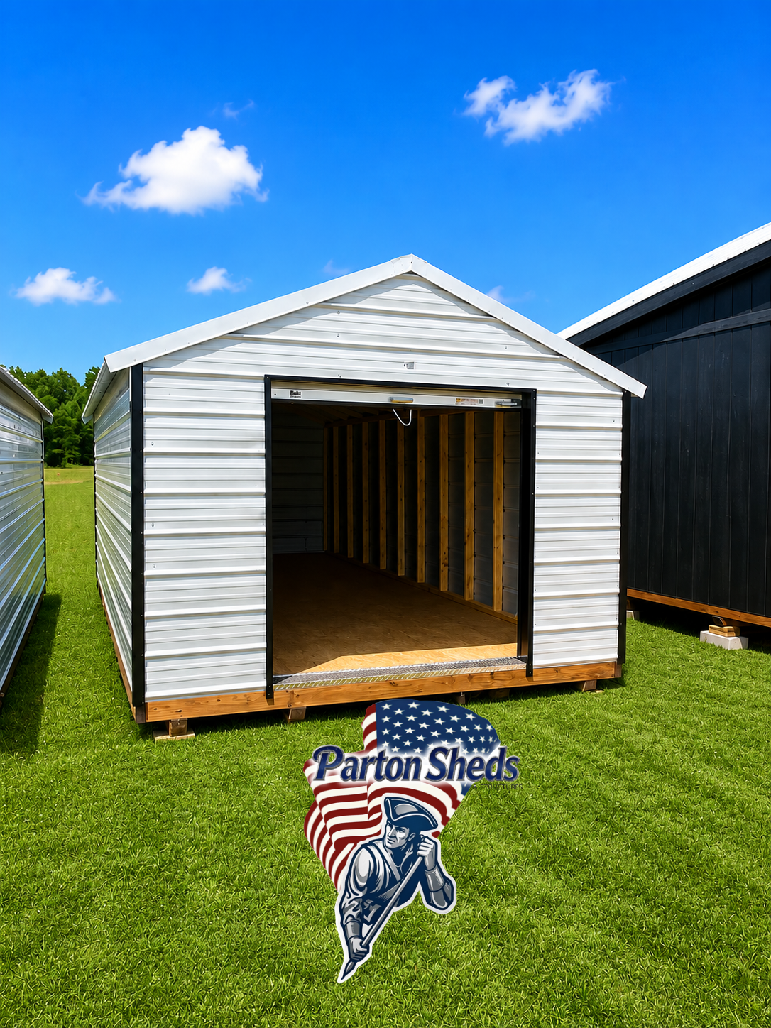 12' x 24' Parton Sheds - Greenville! Summer Sale! Save up to 10% on this 12x24 Metal Utility Building with a garage door and electric! for sale in Greenville, SC