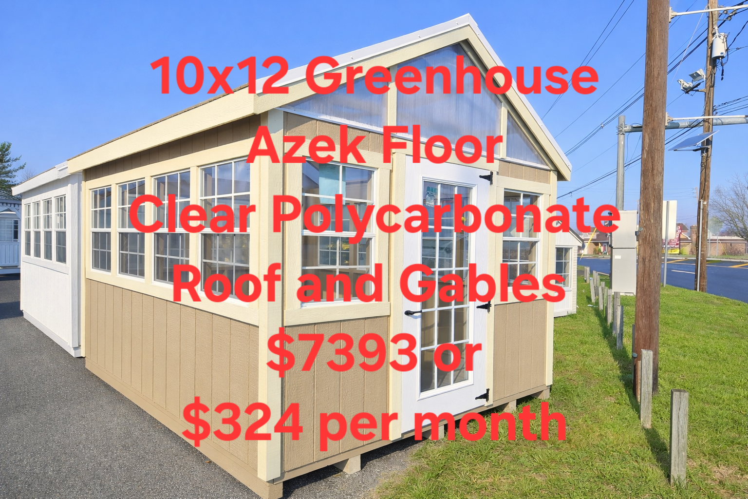 10' x 12' A-Frame Greenhouse with Azek Floor – Perfect Plant Habitat 10x12 in Burlington, NJ for sale in Burlington, NJ