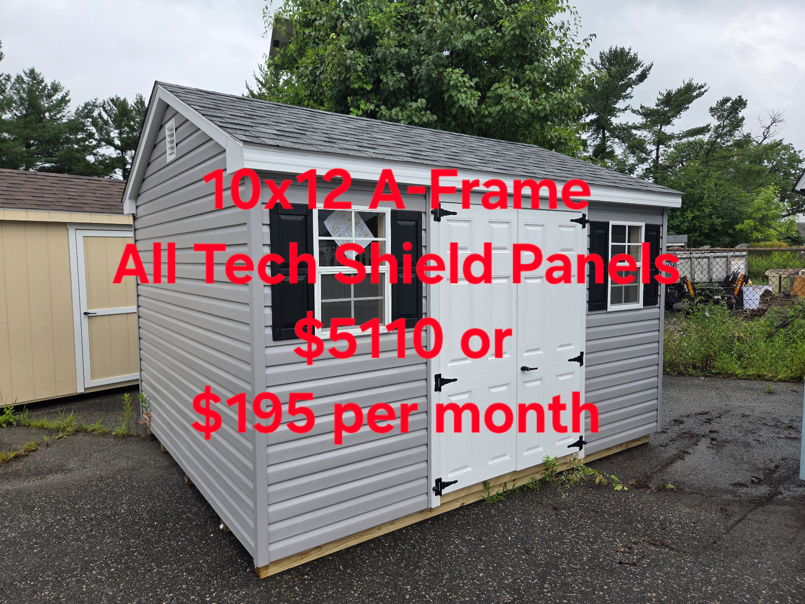 10' x 12' A-Frame Shed 10x12 for Small Space Organization in Burlington, NJ for sale in Burlington, NJ
