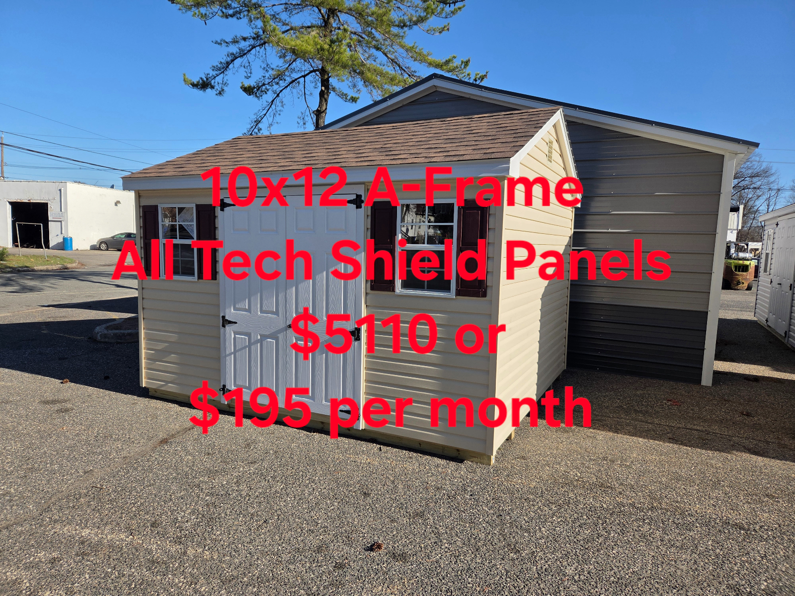 10' x 12' A-Frame Shed 10x12 for Small Space Organization in Burlington, NJ for sale in Burlington, NJ