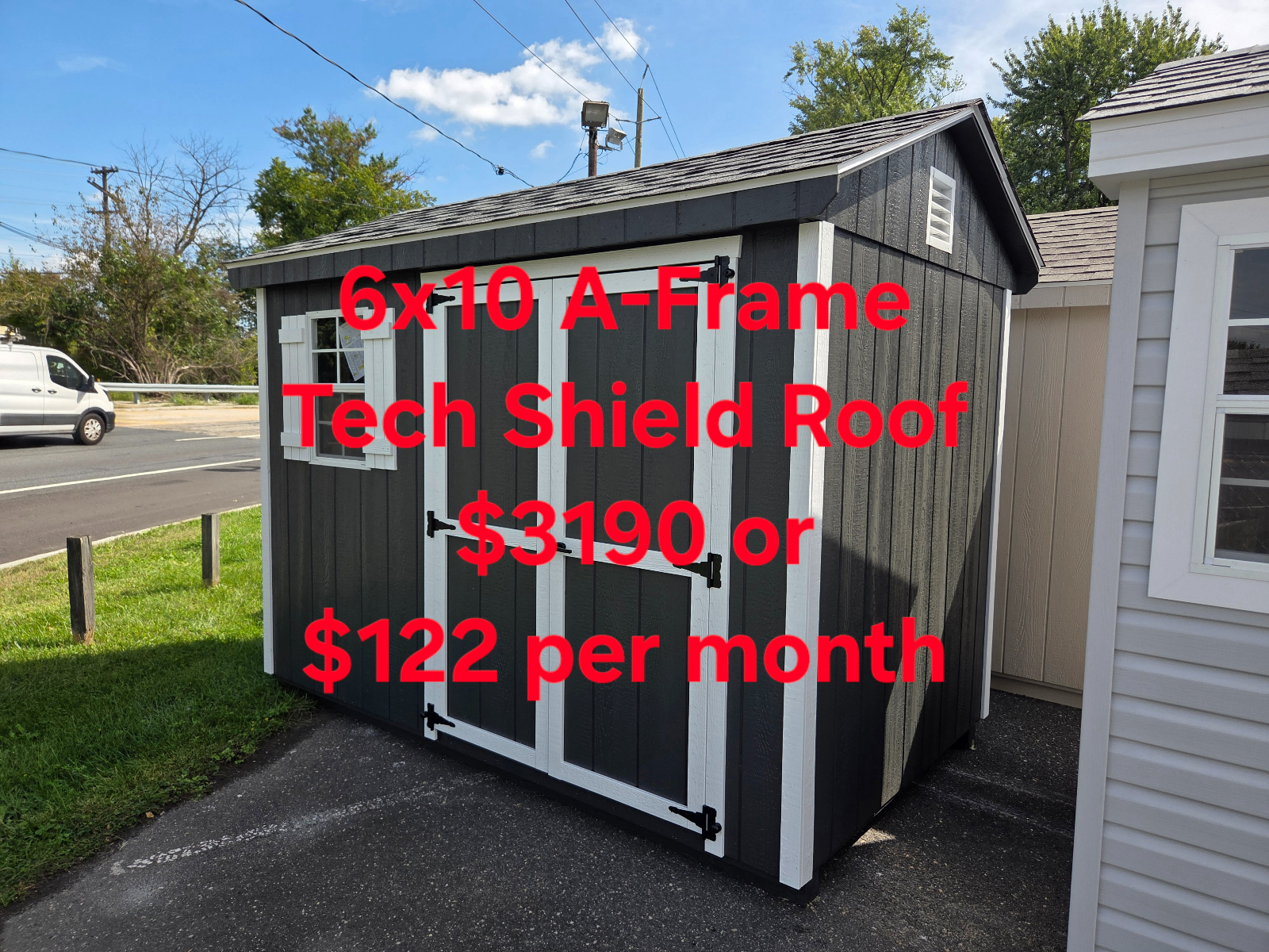6' x 10' Compact Tool Storage A-Frame Shed 6x10 in Burlington, NJ for sale in Burlington, NJ