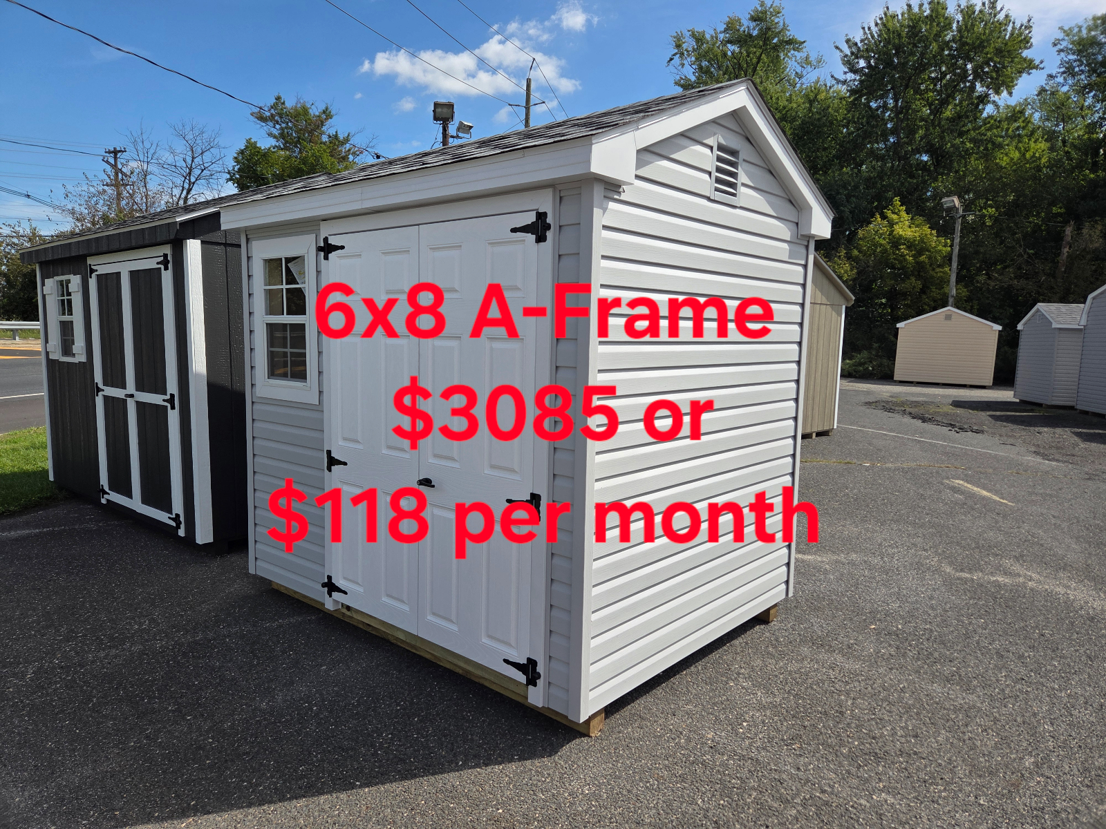 6' x 8' Compact Tool Storage A-Frame Shed 6x8 in Burlington, NJ for sale in Burlington, NJ