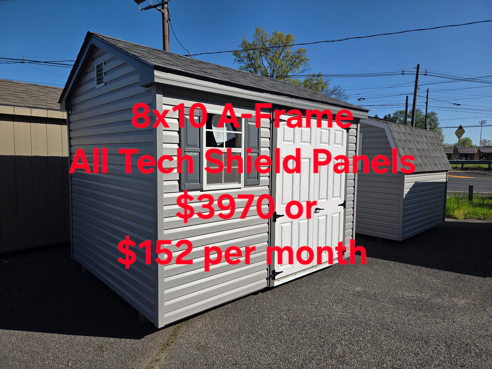 8' x 10' A-Frame Shed 8x10 for Compact Tool Storage in Burlington, NJ for sale in Burlington, NJ