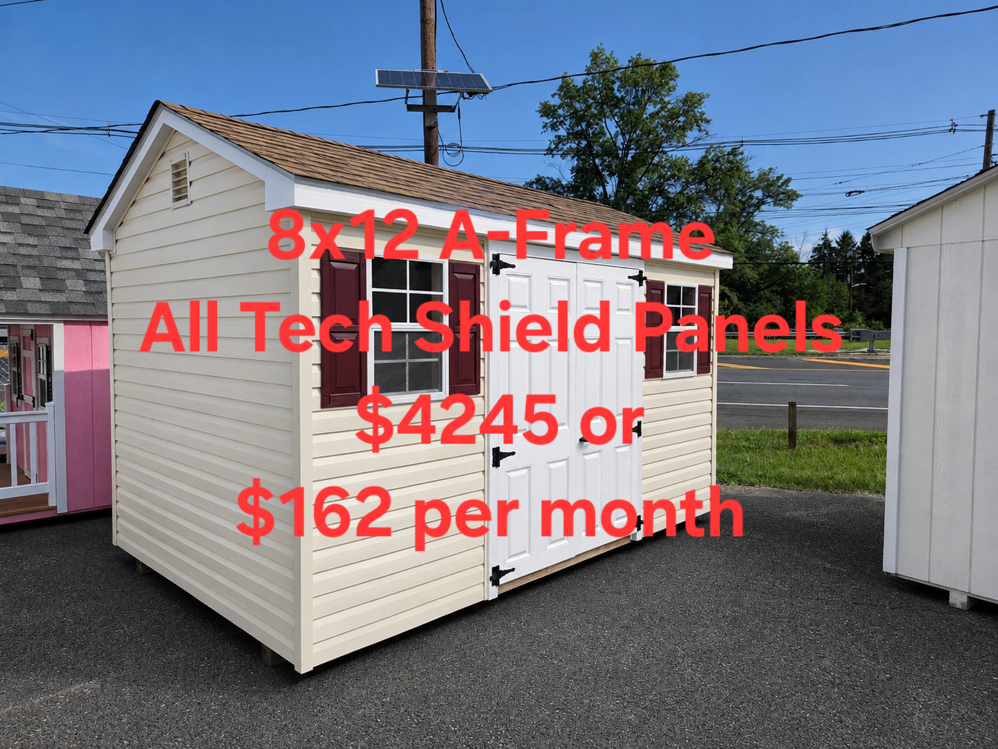 8' x 12' A-Frame Shed 8x12 for Compact Tool Storage in Burlington, NJ for sale in Burlington, NJ