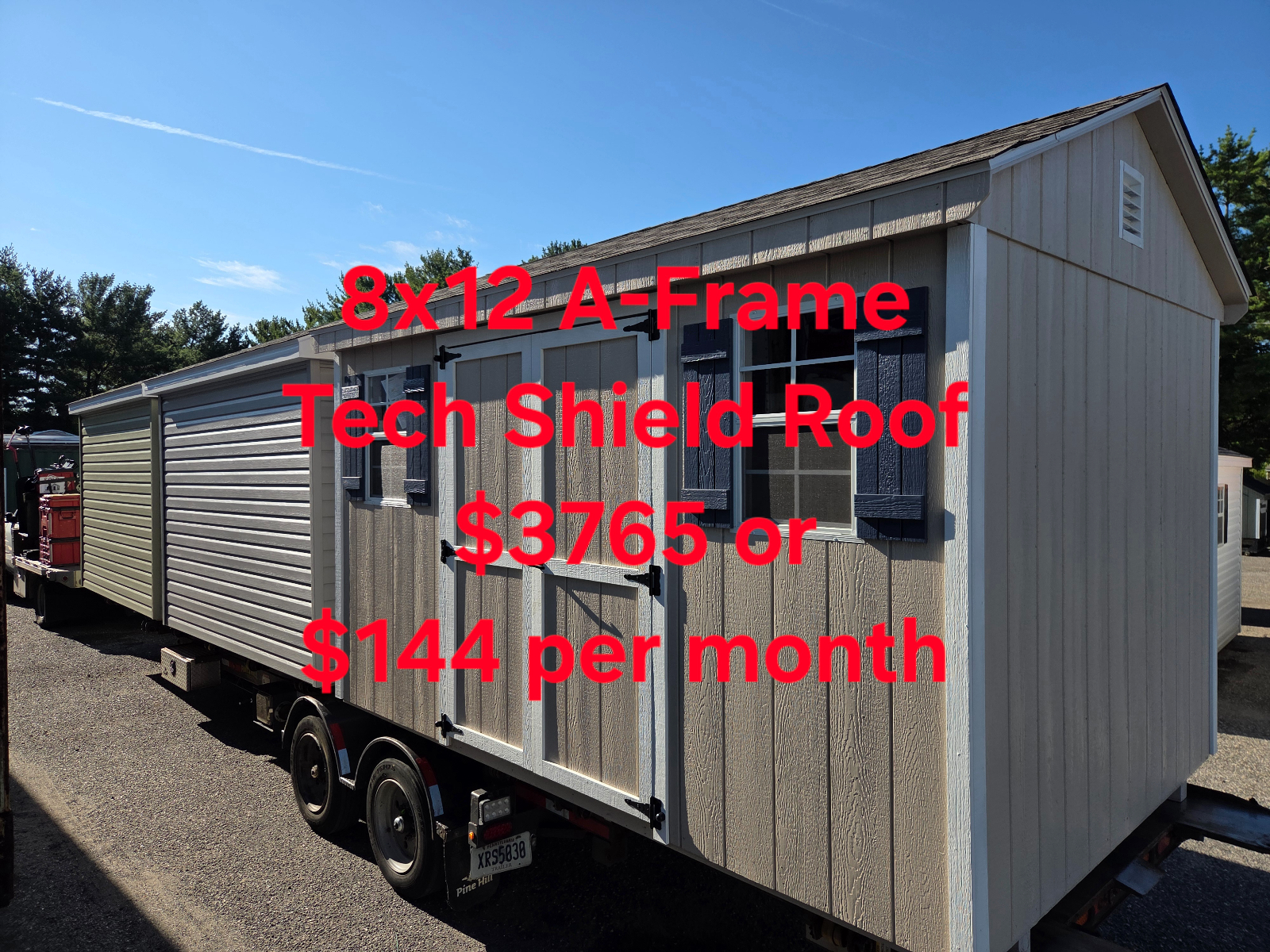 8' x 12' A-Frame Shed 8x12 for Compact Tool Storage in Burlington, NJ for sale in Burlington, NJ