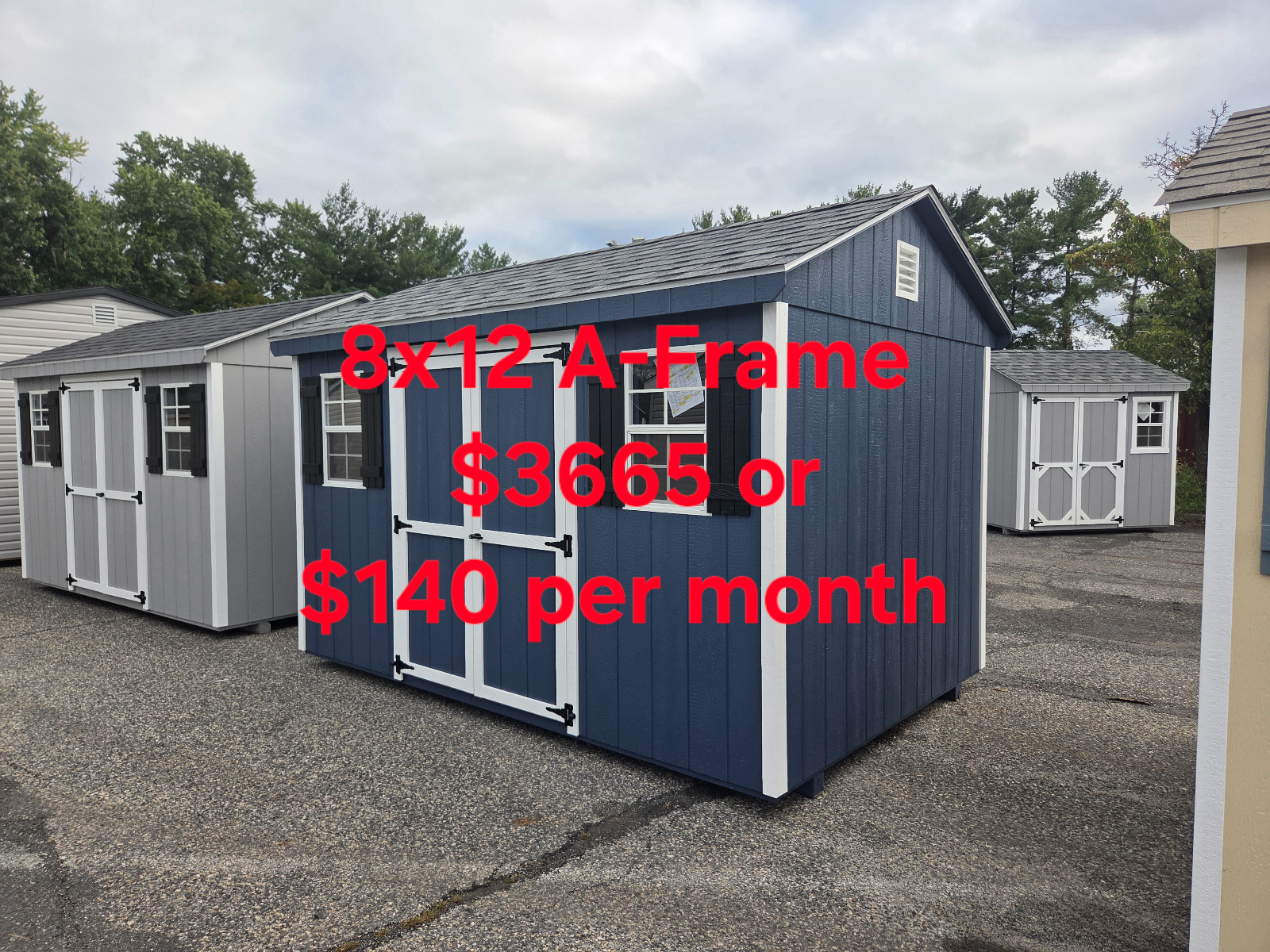 8' x 12' Compact Tool Storage A-Frame Shed 8x12 in Burlington, NJ for sale in Burlington, NJ