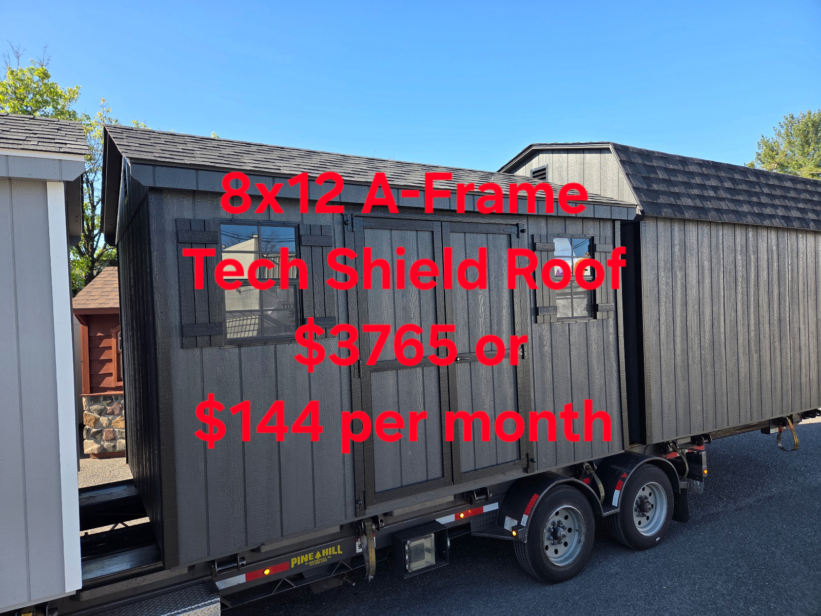 8' x 12' A-Frame Shed 8x12 for Compact Tool Storage in Burlington, NJ for sale in Burlington, NJ