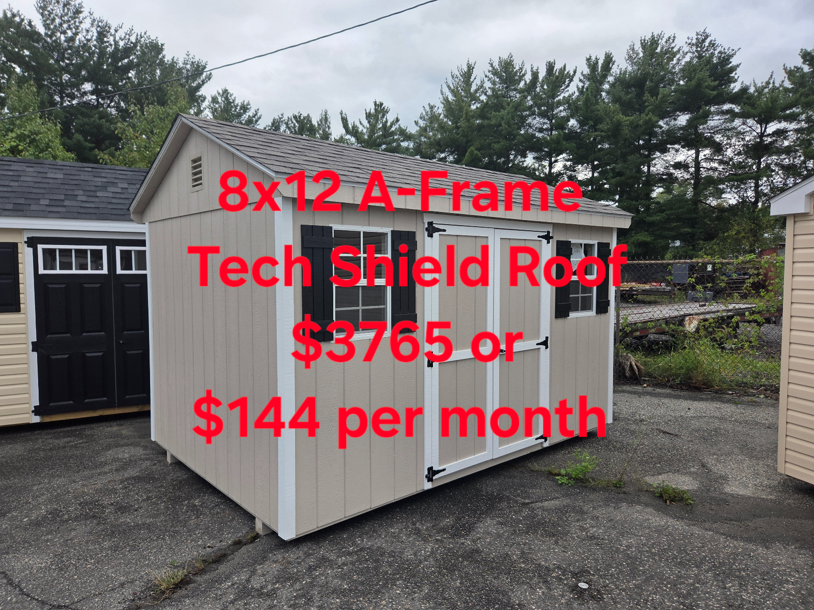 8' x 12' A-Frame 8x12 Shed for Compact Tool Storage in Burlington, NJ for sale in Burlington, NJ