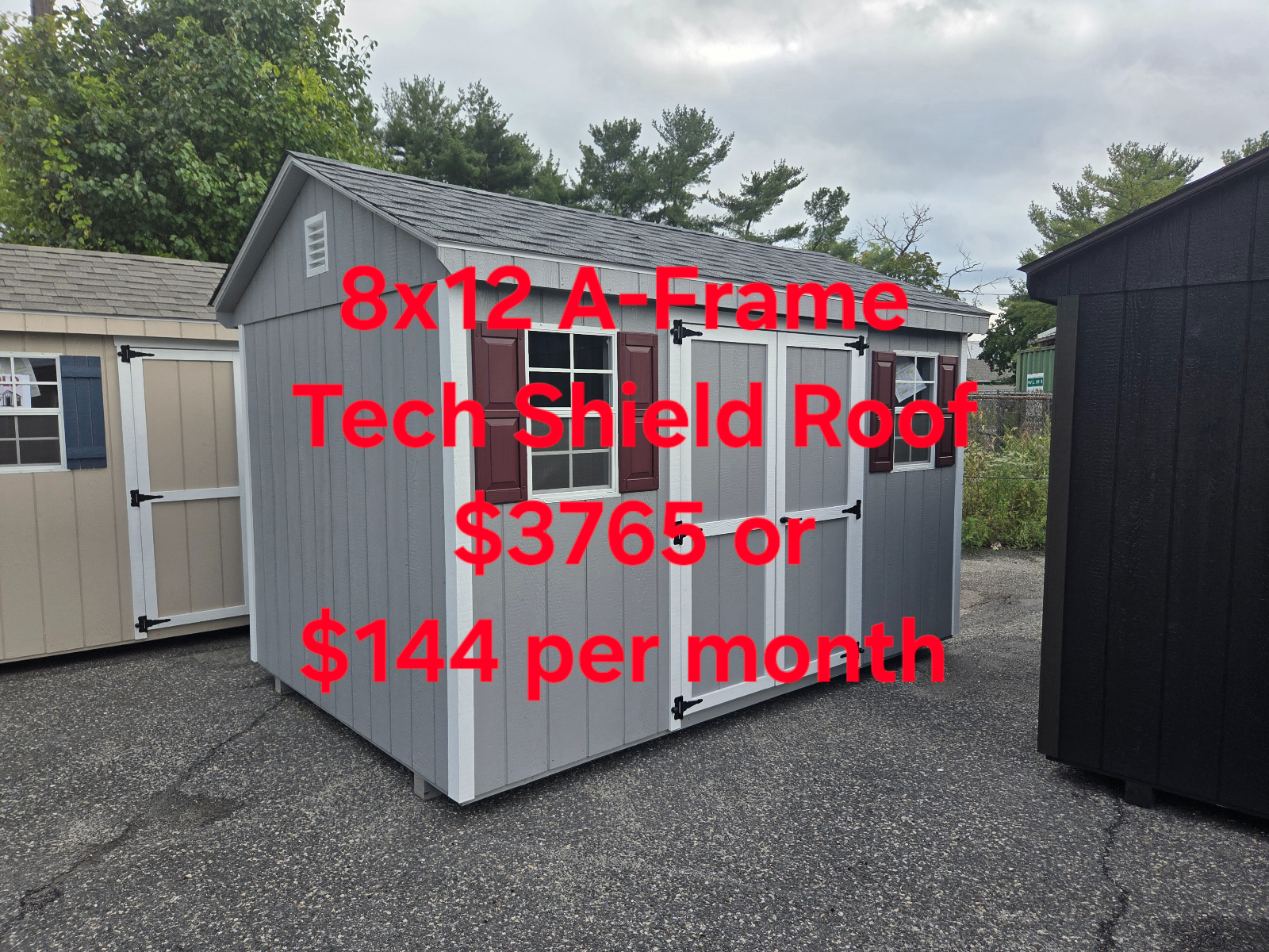 8' x 12' Compact Tool Storage A-Frame Shed 8x12 in Burlington, NJ for sale in Burlington, NJ