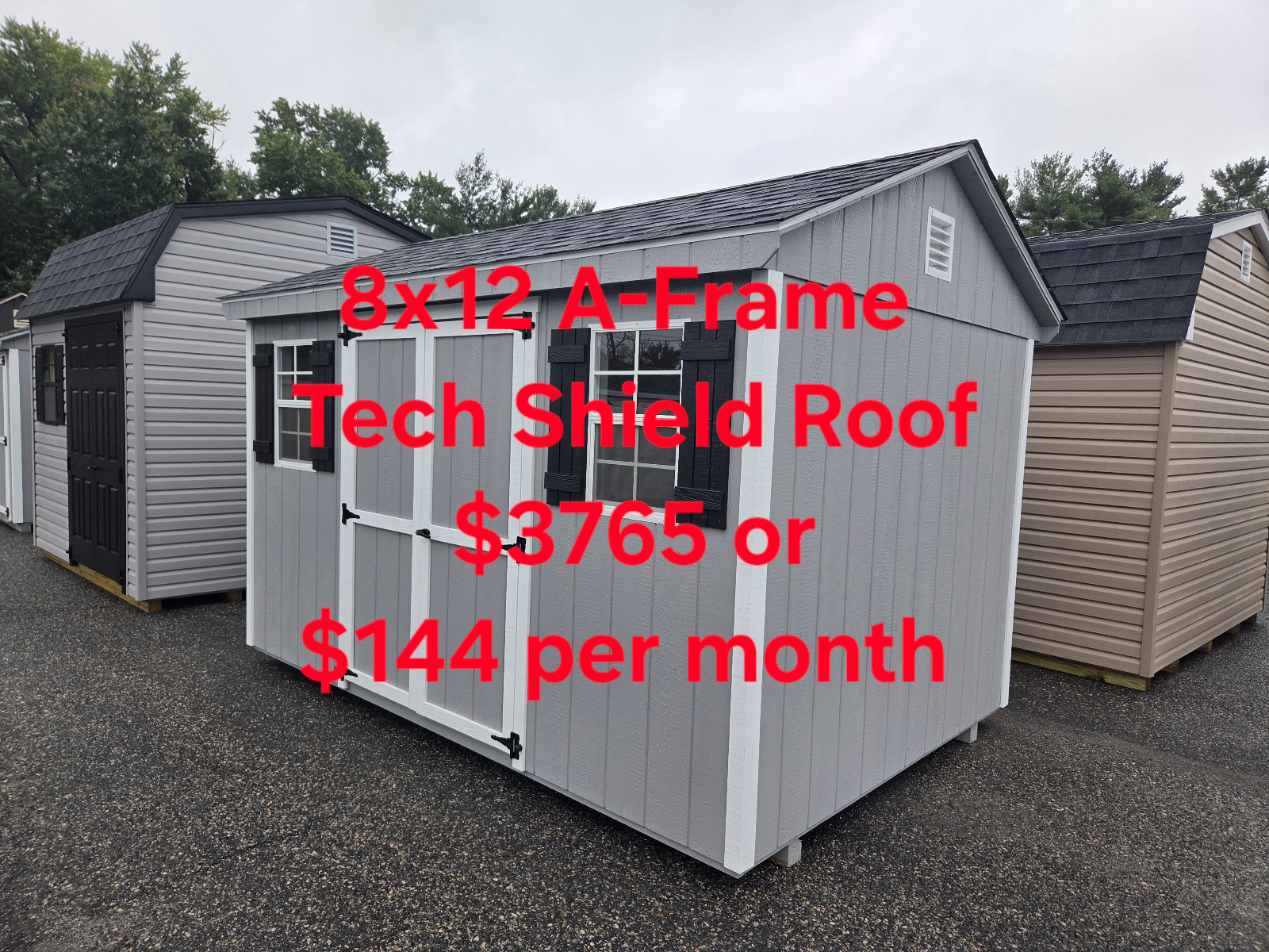 8' x 12' Compact Tool Storage A-Frame Shed 8x12 in Burlington, NJ for sale in Burlington, NJ