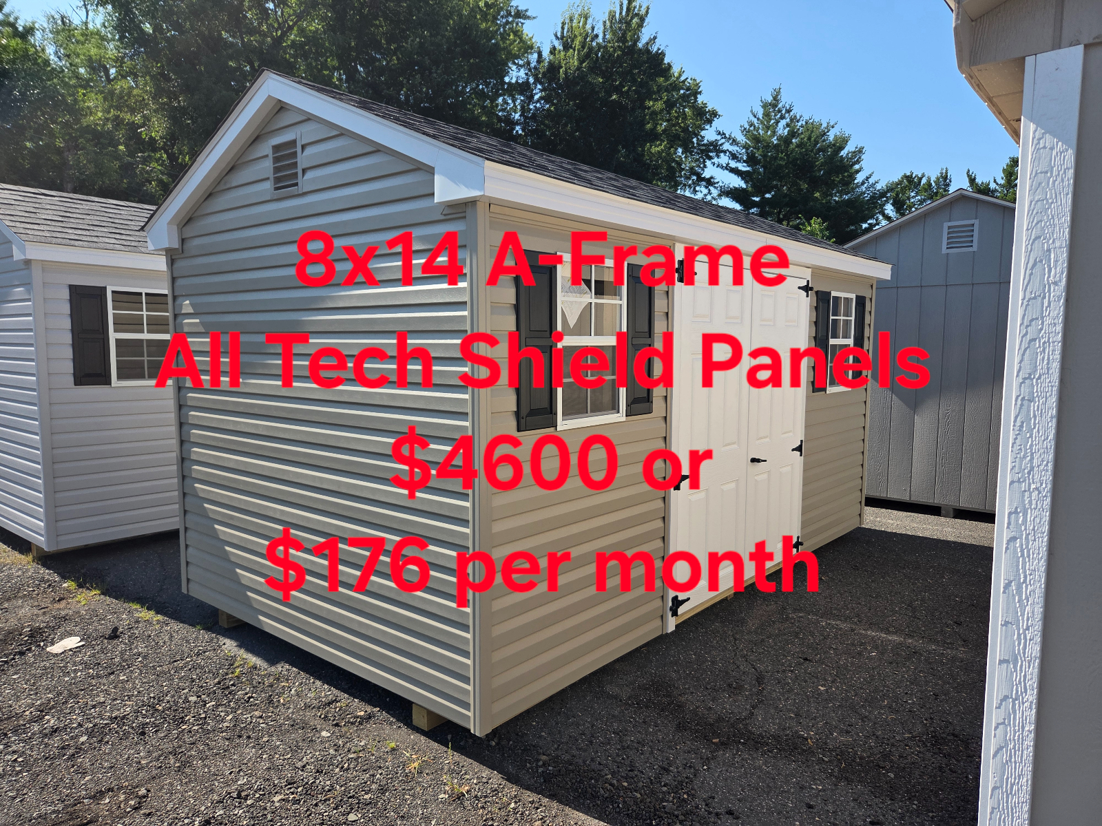 8' x 14' A-Frame Shed 8x14 for Efficient Tool Storage in Burlington, NJ for sale in Burlington, NJ
