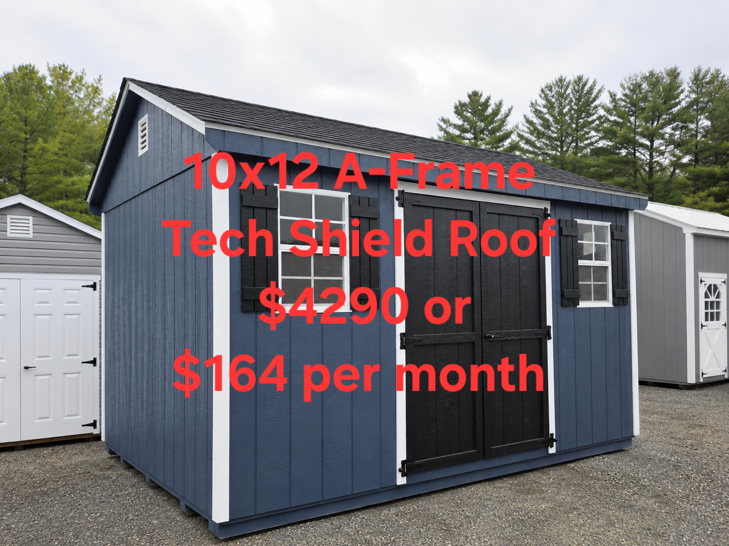 10' x 12' A-Frame Shed 10x12 for Backyard Storage in Burlington, NJ for sale in Burlington, NJ