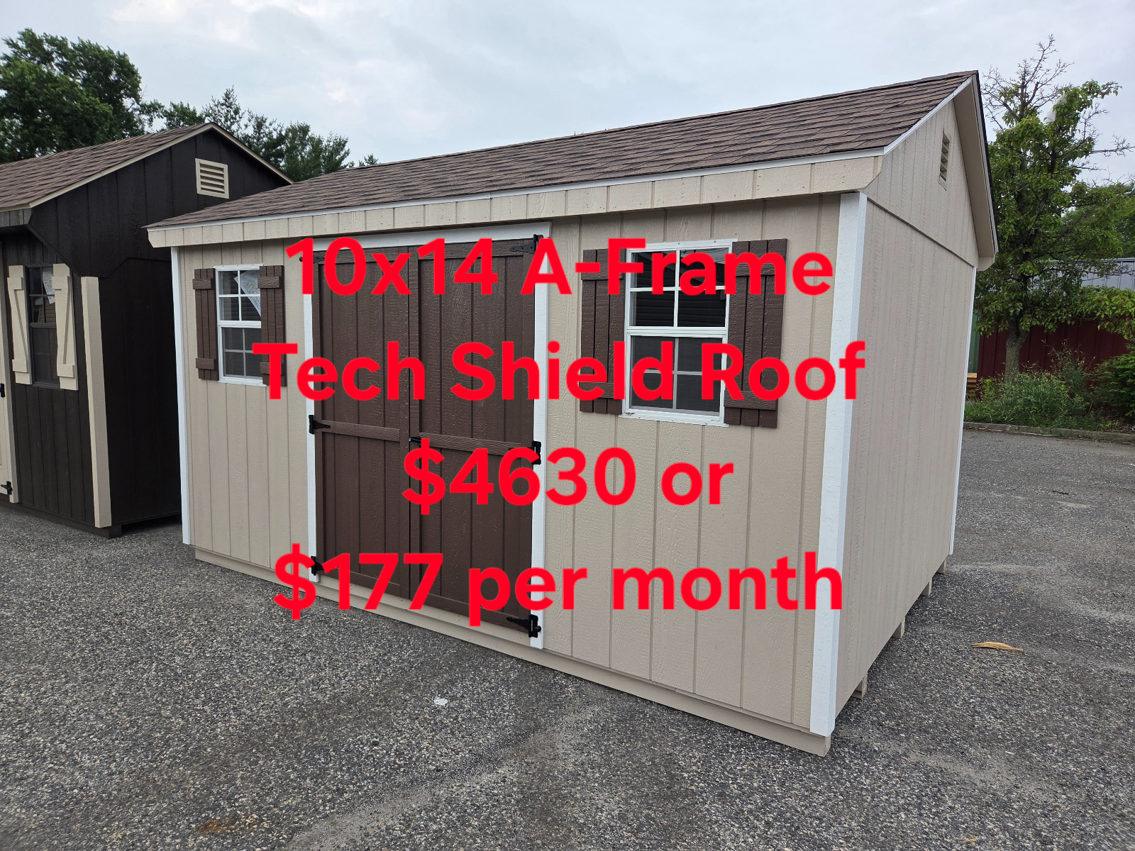 10' x 14' A-Frame Shed 10x14 for Compact Backyard Storage in Burlington, NJ for sale in Burlington, NJ