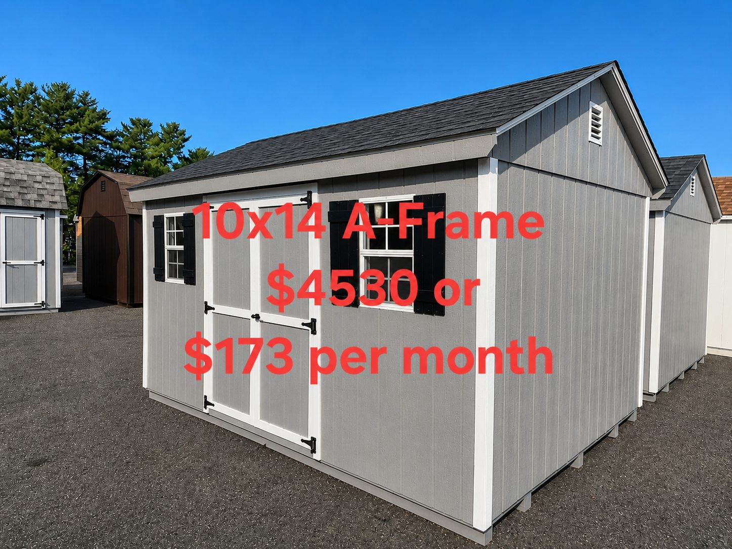10' x 14' A-Frame Shed 10x14 for Compact Tool Storage in Burlington, NJ for sale in Burlington, NJ