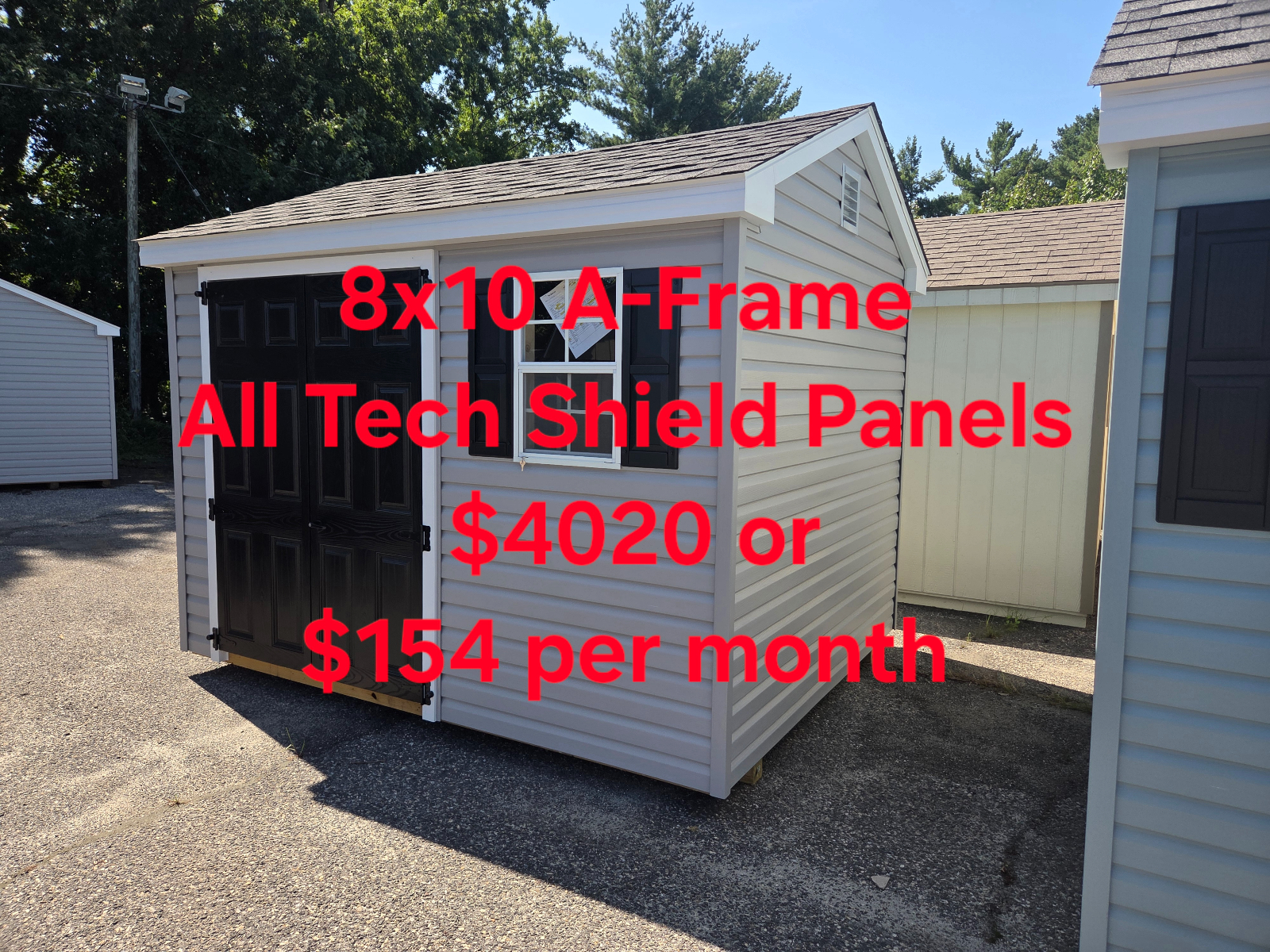 8' x 10' A-Frame Shed 8x10 for Compact Tool Storage in Burlington, NJ for sale in Burlington, NJ