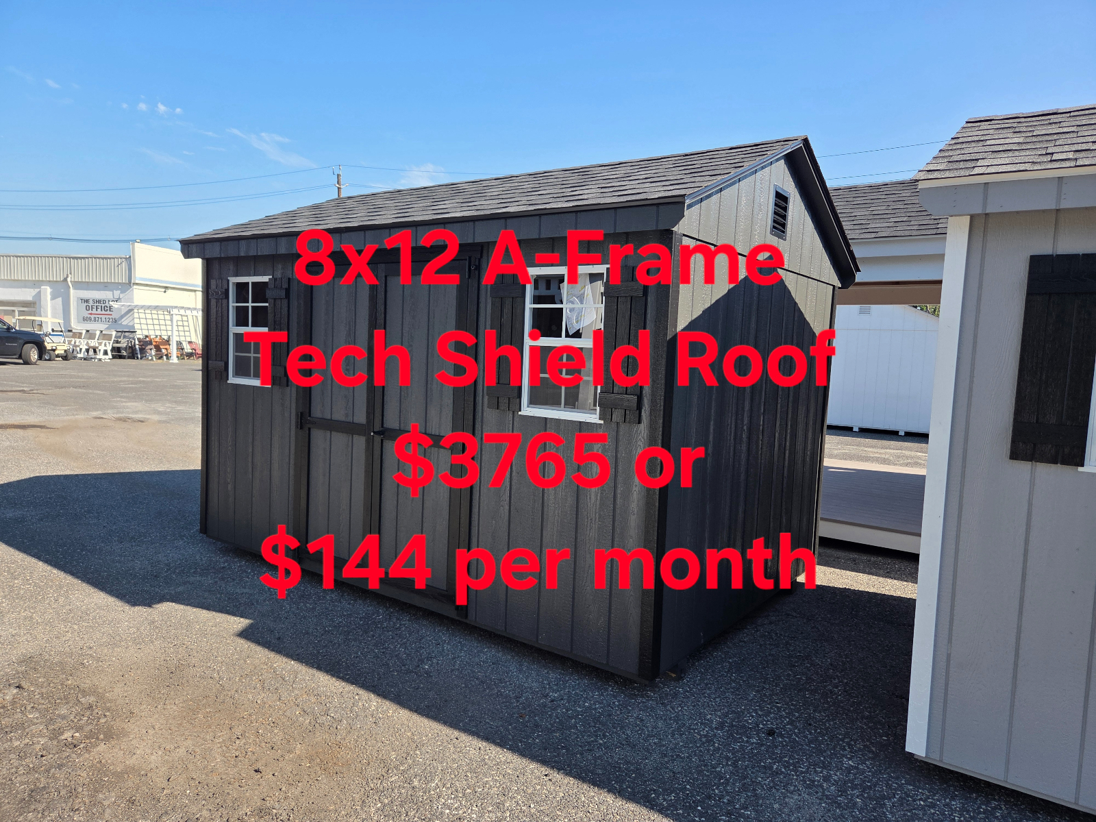 8' x 12' A-Frame Shed 8x12 for Compact Tool Storage in Burlington, NJ for sale in Burlington, NJ