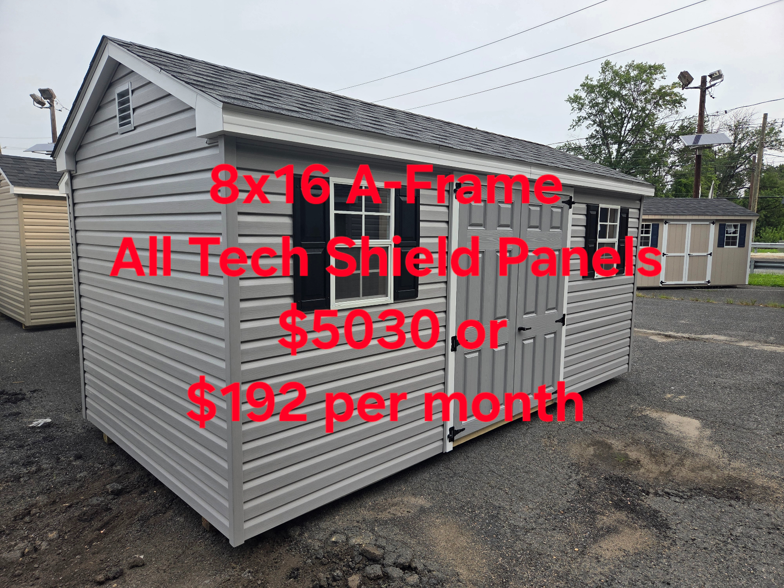 8' x 16' A-Frame Shed 8x16 for Efficient Tool Storage in Burlington, NJ for sale in Burlington, NJ
