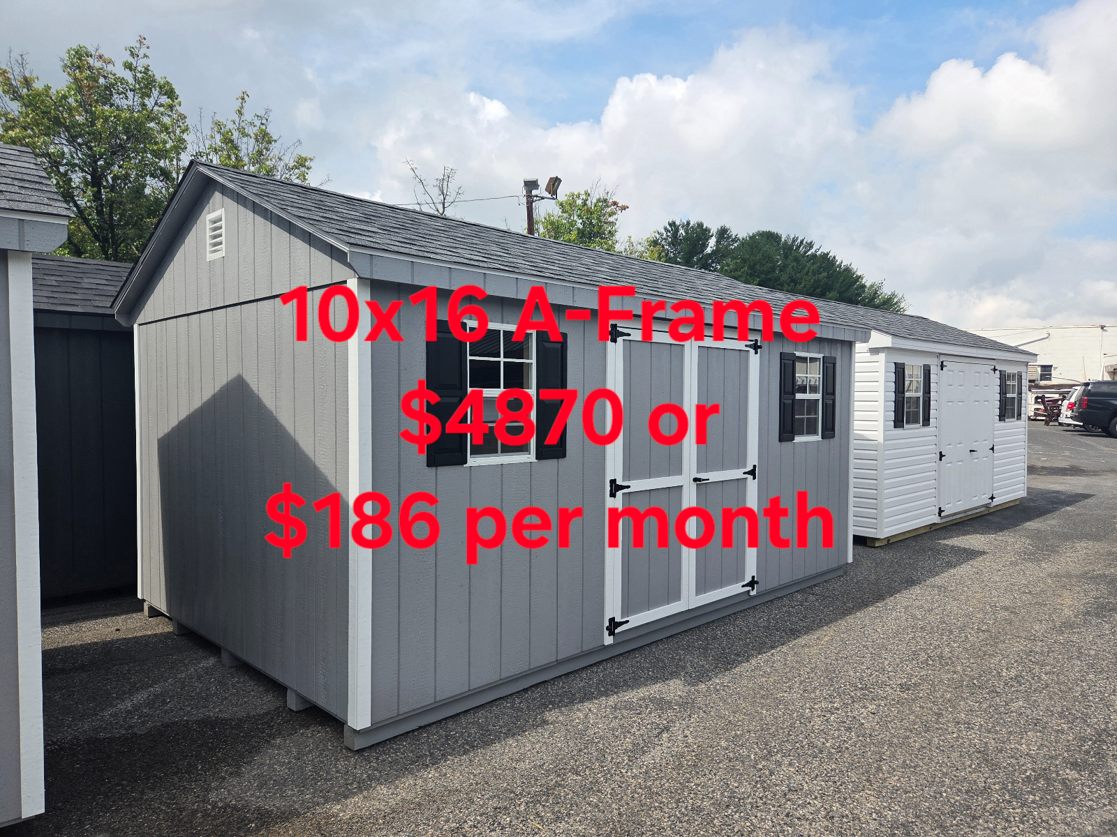 10' x 16' A-Frame Shed 10x16 for Hobby & Tool Storage in Burlington, NJ for sale in Burlington, NJ