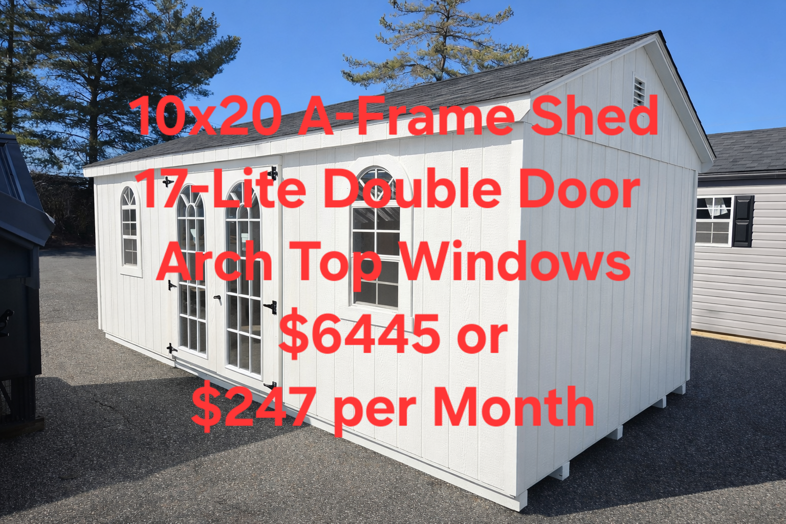 10' x 20' A-Frame Shed 10x20 for Hobby & Tool Storage in Burlington, NJ for sale in Burlington, NJ