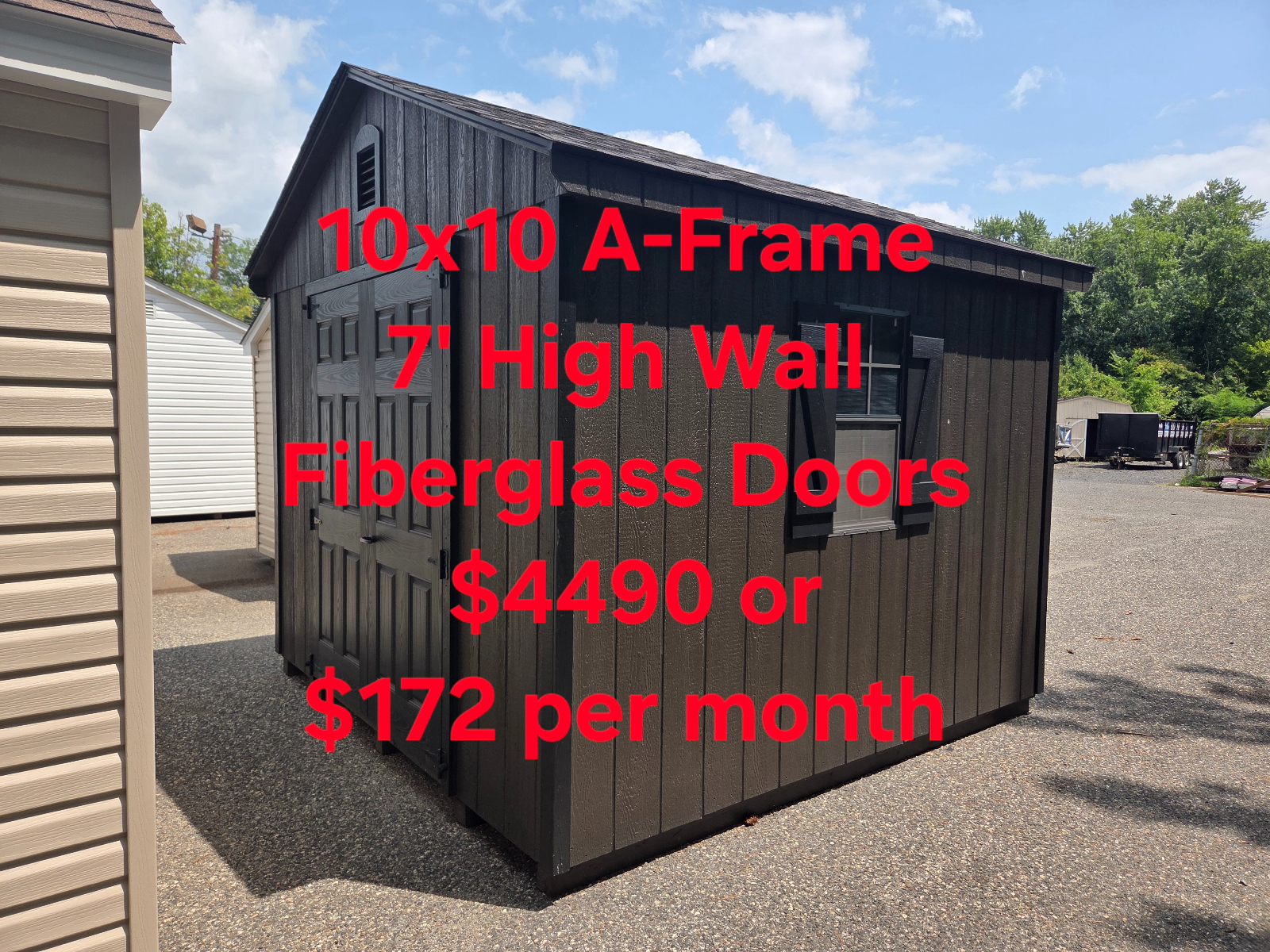 10' x 10' A-Frame Storage Shed 10x10 for Garden Equipment in Burlington, NJ for sale in Burlington, NJ