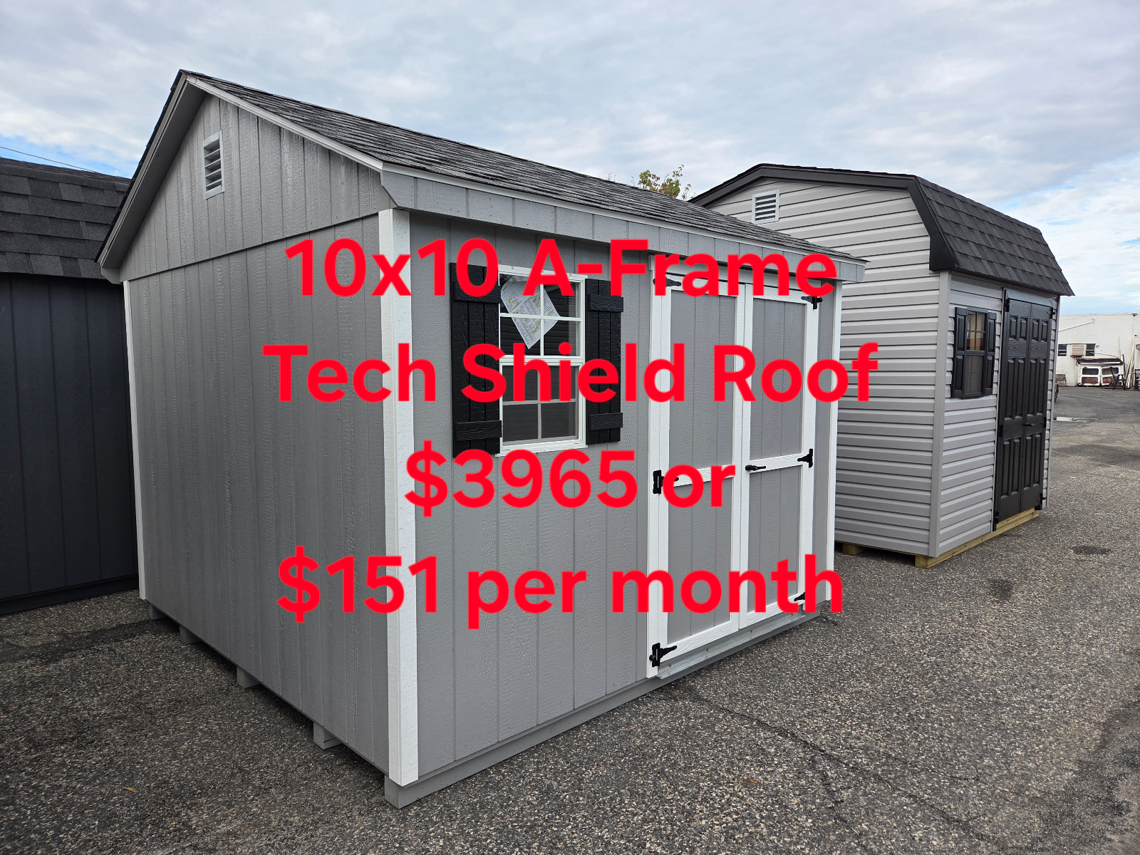 10' x 10' A-Frame 10x10 Shed for Compact Tool Storage in Burlington, NJ for sale in Burlington, NJ