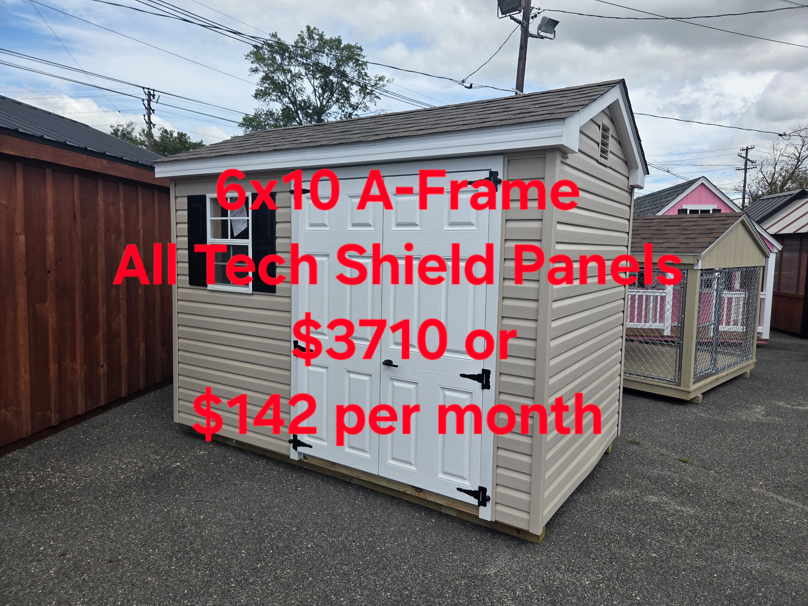 6' x 10' A-Frame 6x10 Storage Shed for Compact Tool Organization in Burlington, NJ for sale in Burlington, NJ
