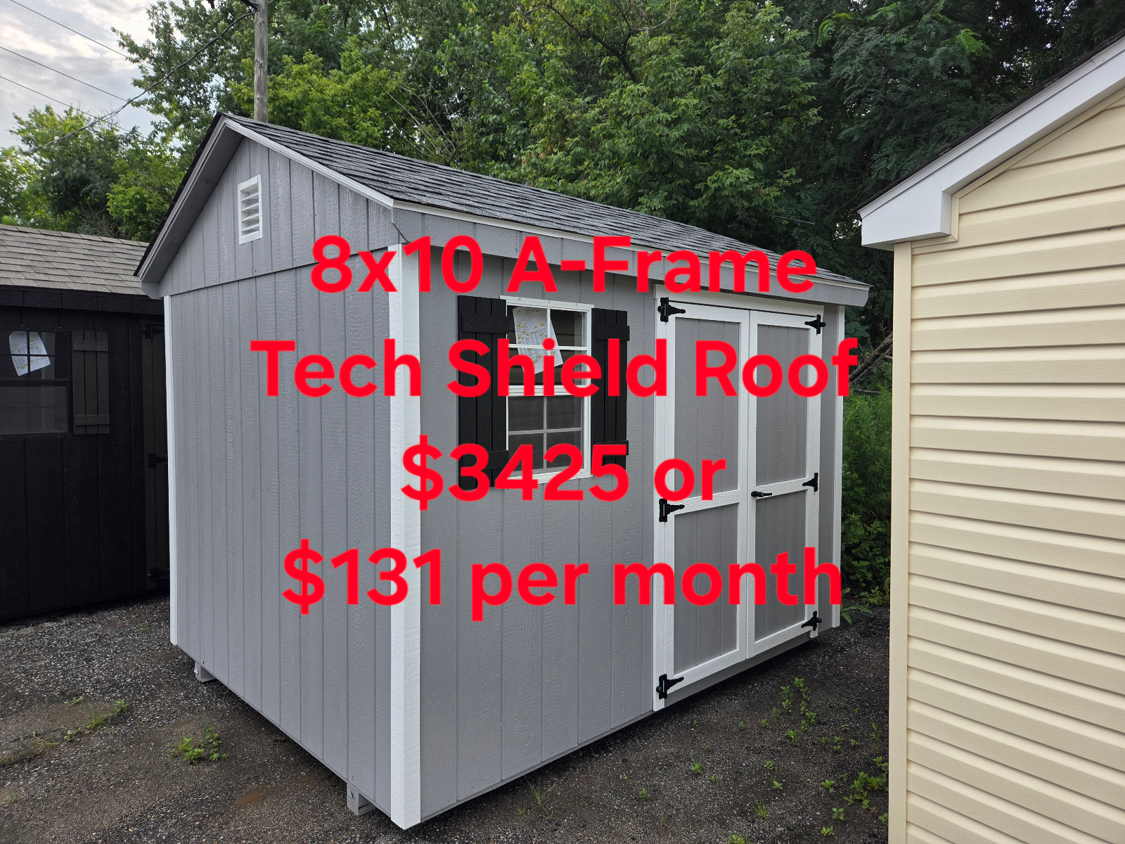 8' x 10' Compact Tool Storage A-Frame Shed 8x10 in Burlington, NJ for sale in Burlington, NJ