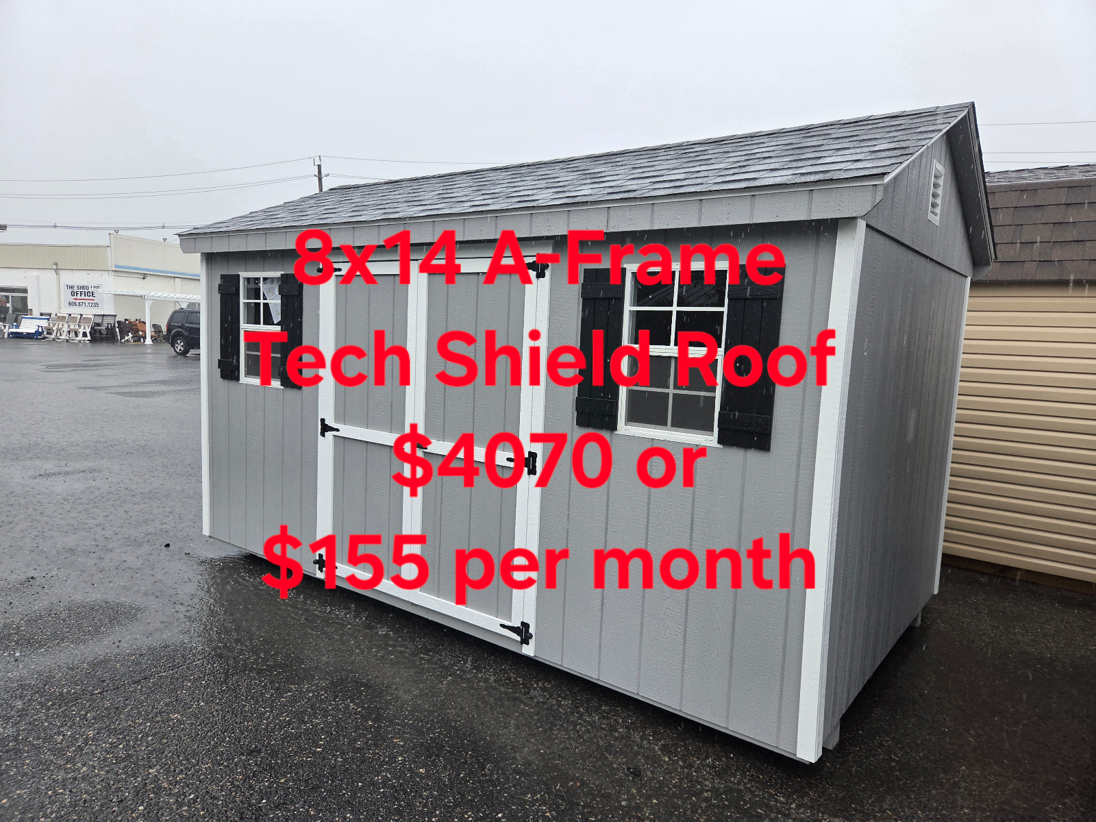 8' x 12' Compact Tool Storage A-Frame Shed 8x12 in Burlington, NJ for sale in Burlington, NJ