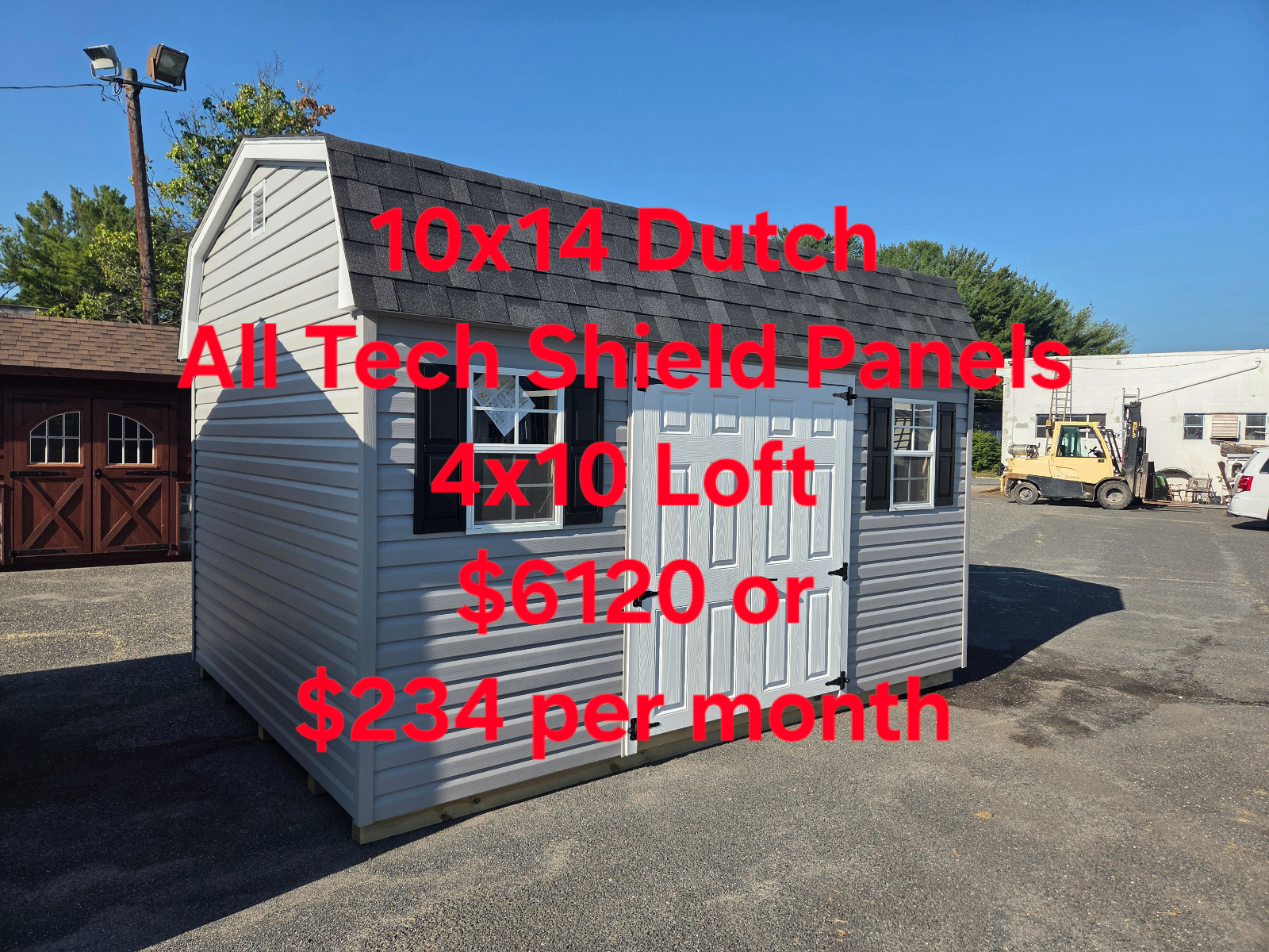10' x 14' Lofted Dutch Barn Shed 10x14 for Efficient Tool Storage in Burlington, NJ for sale in Burlington, NJ