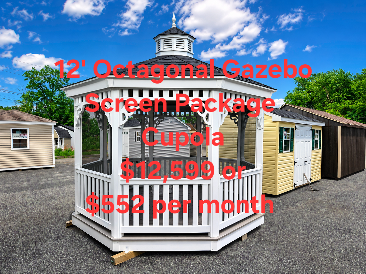 12' x 12' Octagonal Gazebo with Screen Package for Outdoor Events in Burlington, NJ for sale in Burlington, NJ