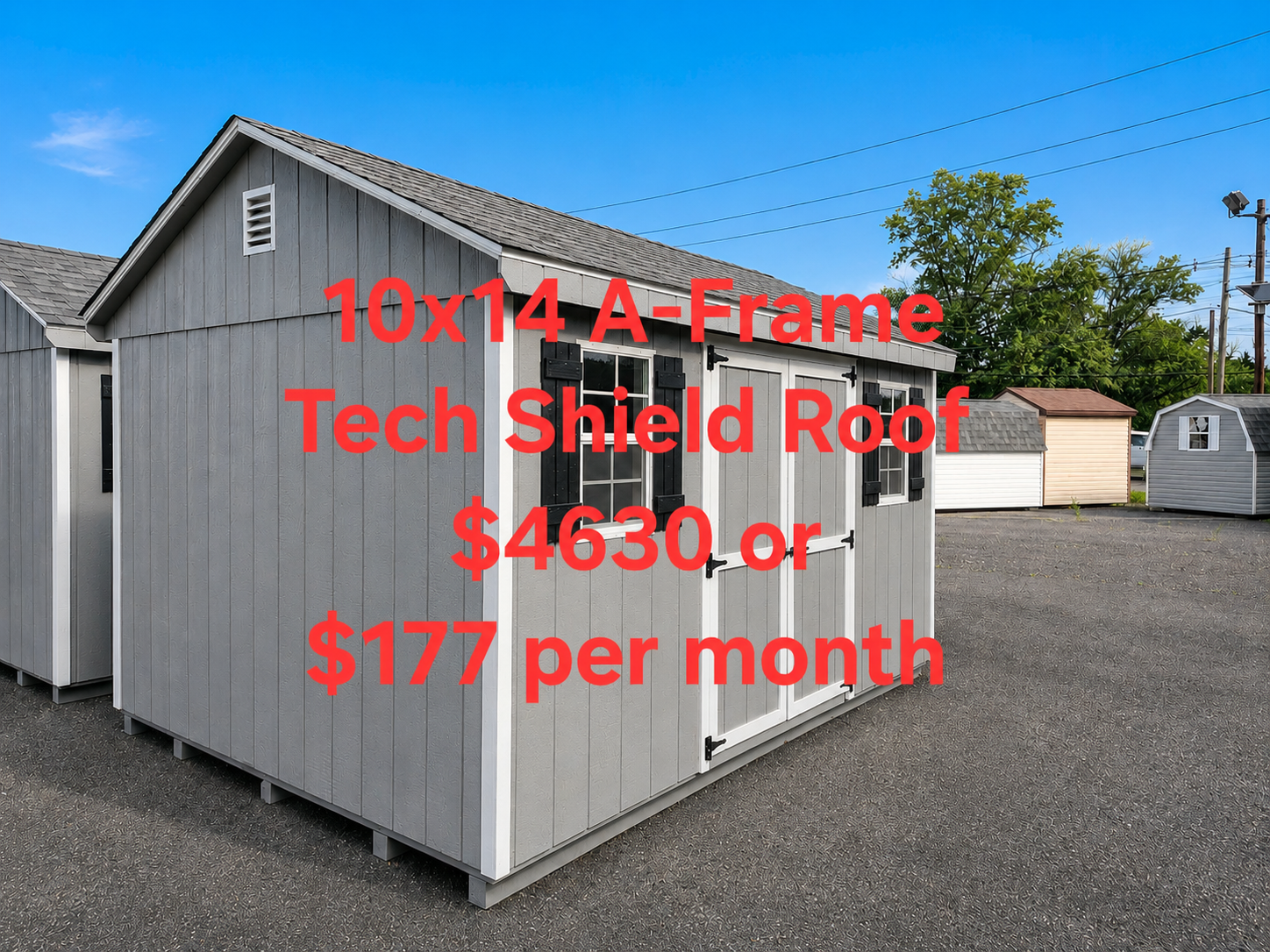 10' x 14' 10x14 A-Frame Shed: Efficient Tool Storage in Burlington, NJ for sale in Burlington, NJ