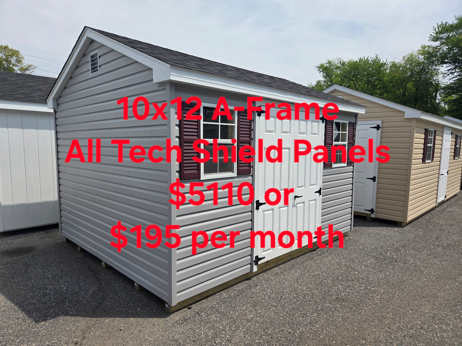 10' x 12' 10x12 A-Frame Shed for Compact Tool Storage in Burlington, NJ for sale in Burlington, NJ