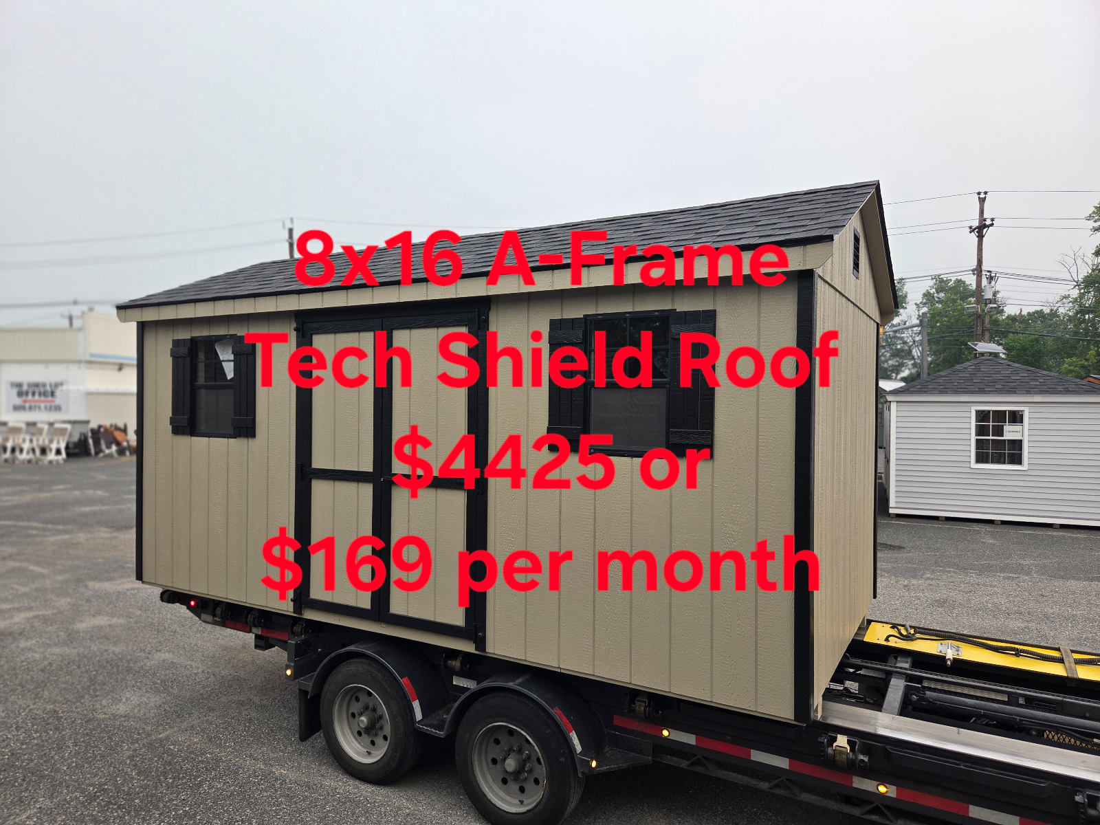 8' x 16' 8x16 A-Frame Shed for Efficient Tool Storage in Burlington, NJ for sale in Burlington, NJ