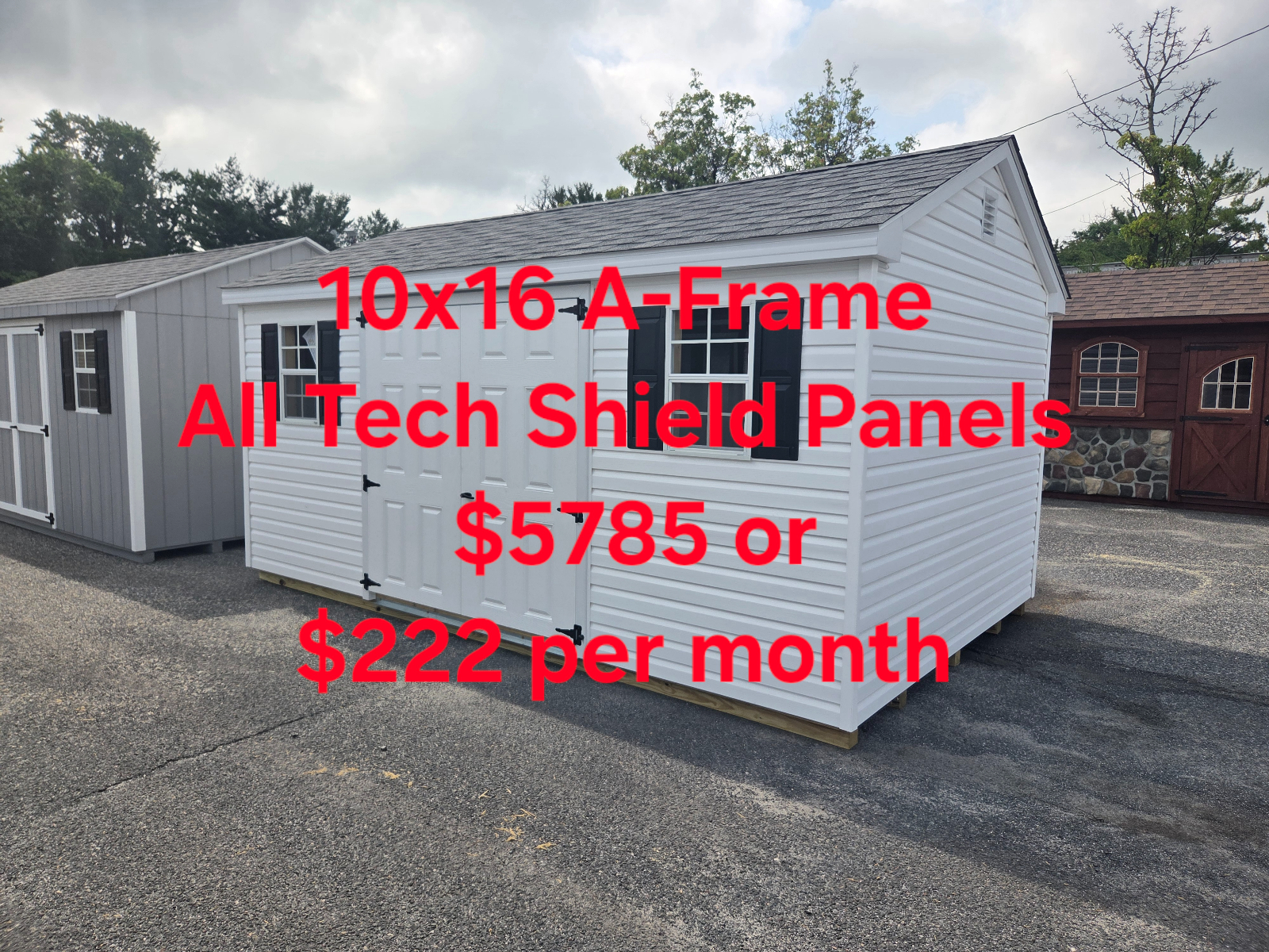 10' x 16' 10x16 A-Frame Shed for Hobby & Tool Storage in Burlington, NJ for sale in Burlington, NJ