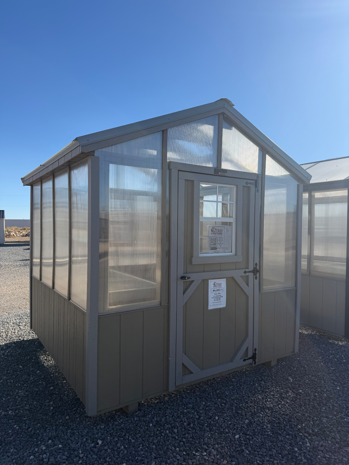 8' x 8' A-Frame 8x8 Greenhouse Shed for Compact Garden Tool Storage in Farr West, UT for sale in Farr West, UT