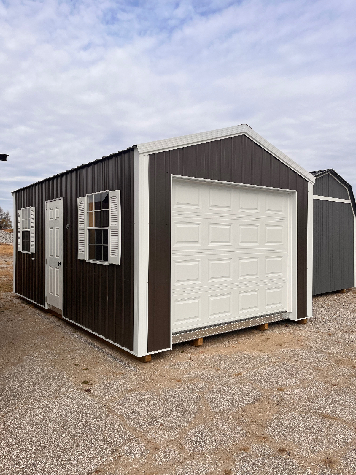 12 x 20 Classic Garage Shed For Sale from Country Barns and More, LLC